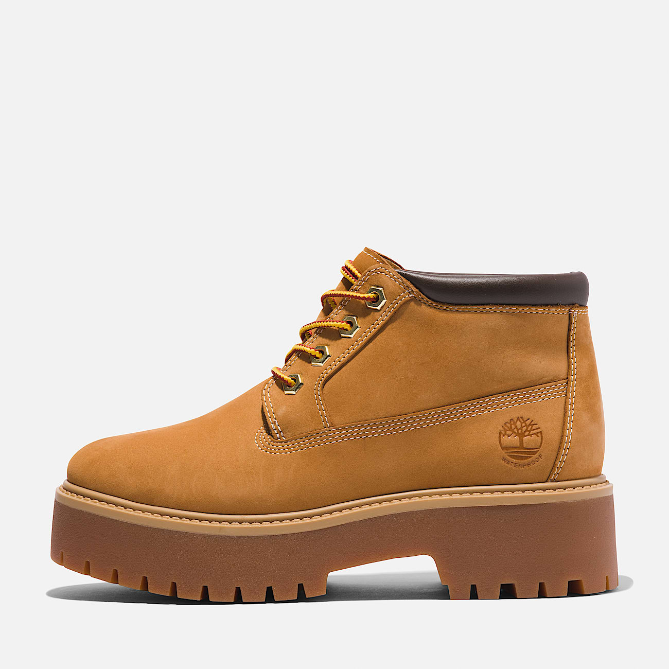 Stone Street Waterproof Platform Boot for Women in Yellow - 8