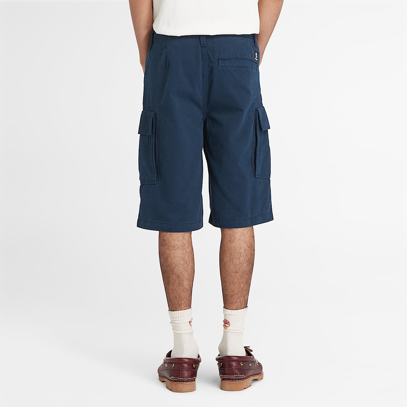 Short cargo en sergé Brookline pour homme en bleu foncé - 3