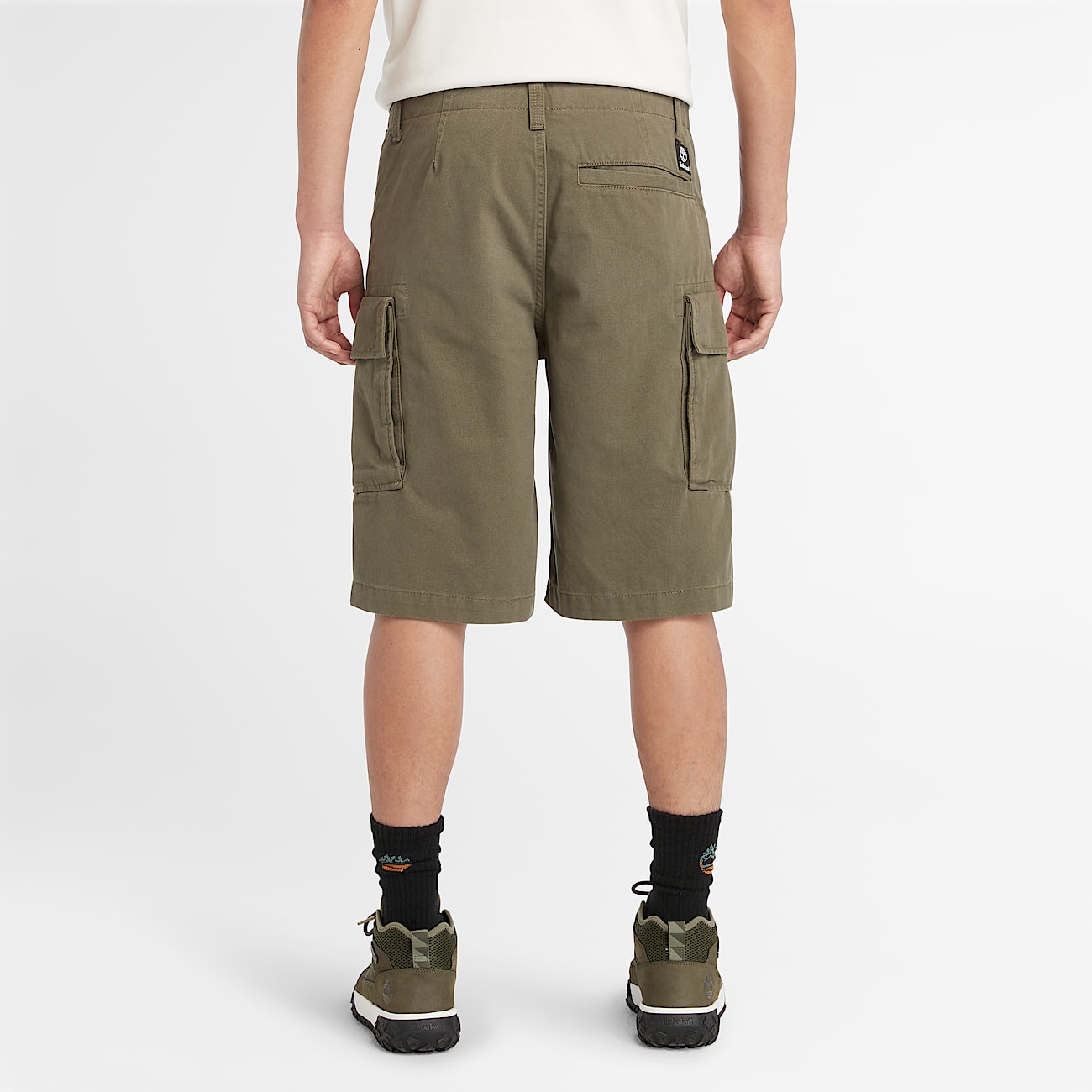 Pantalones cortos cargo de sarga Brookline para hombre en verde - 3