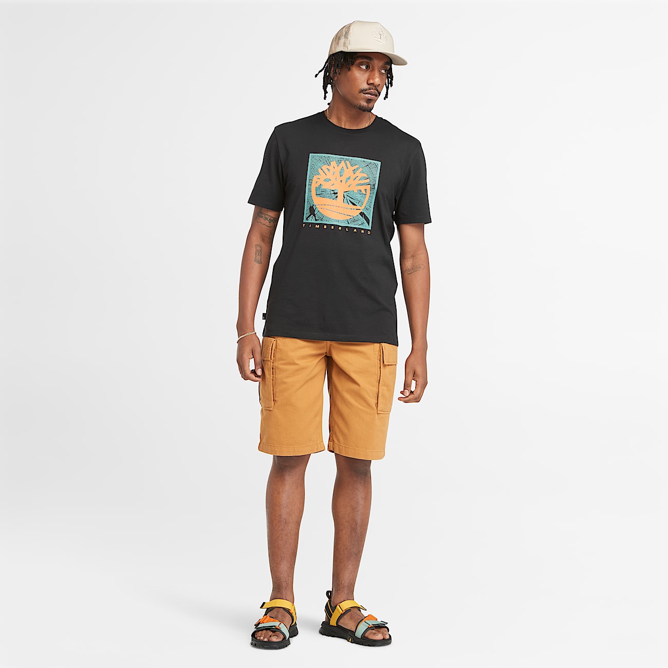 Shorts Cargo in Twill Brookline da Uomo in giallo - 2