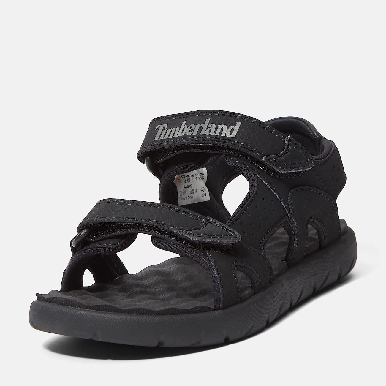 Perkins Row Sandale mit Fersenriemen für Kinder in Schwarz