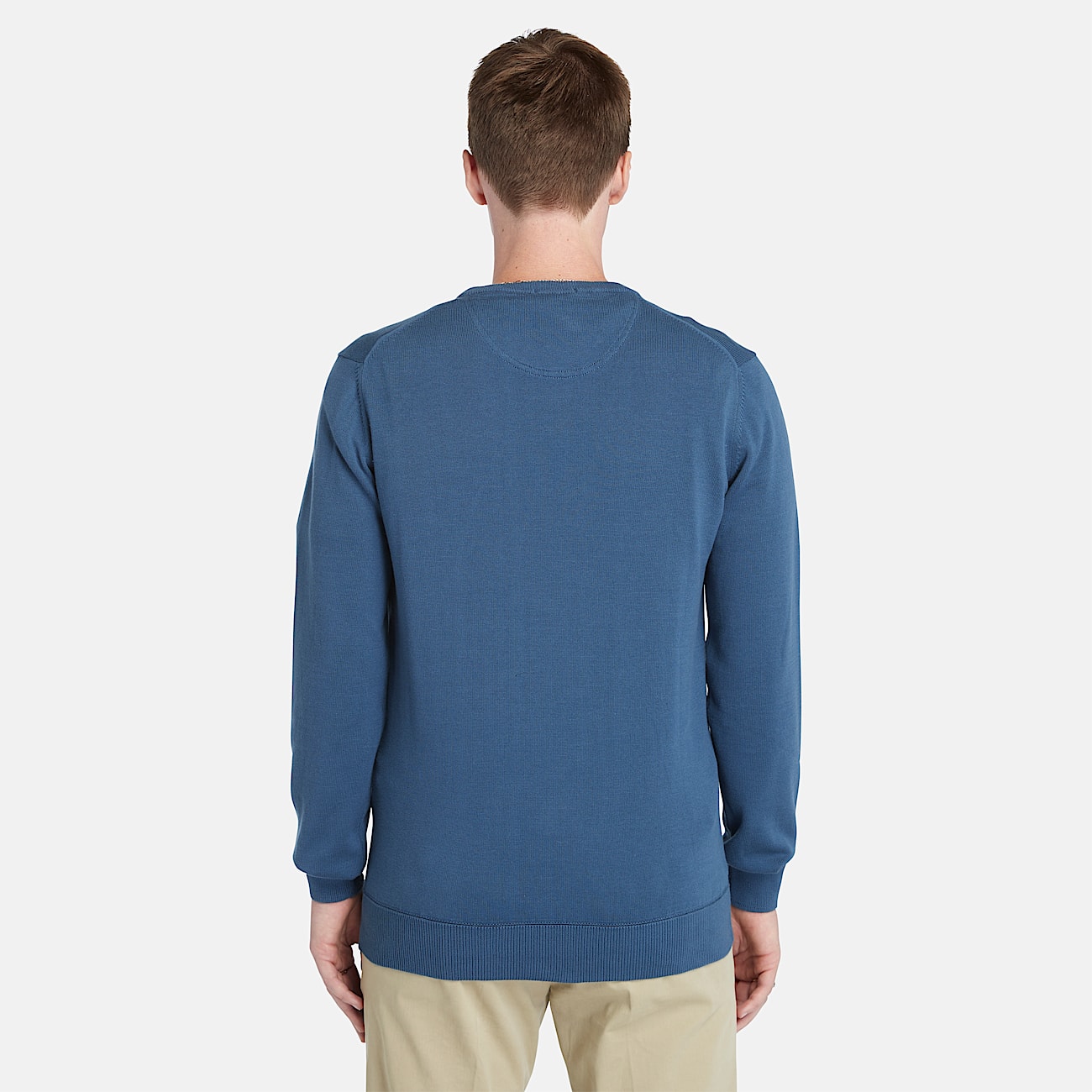 Williams River Cotton Yarn Dyed Jumper for Men in Blue