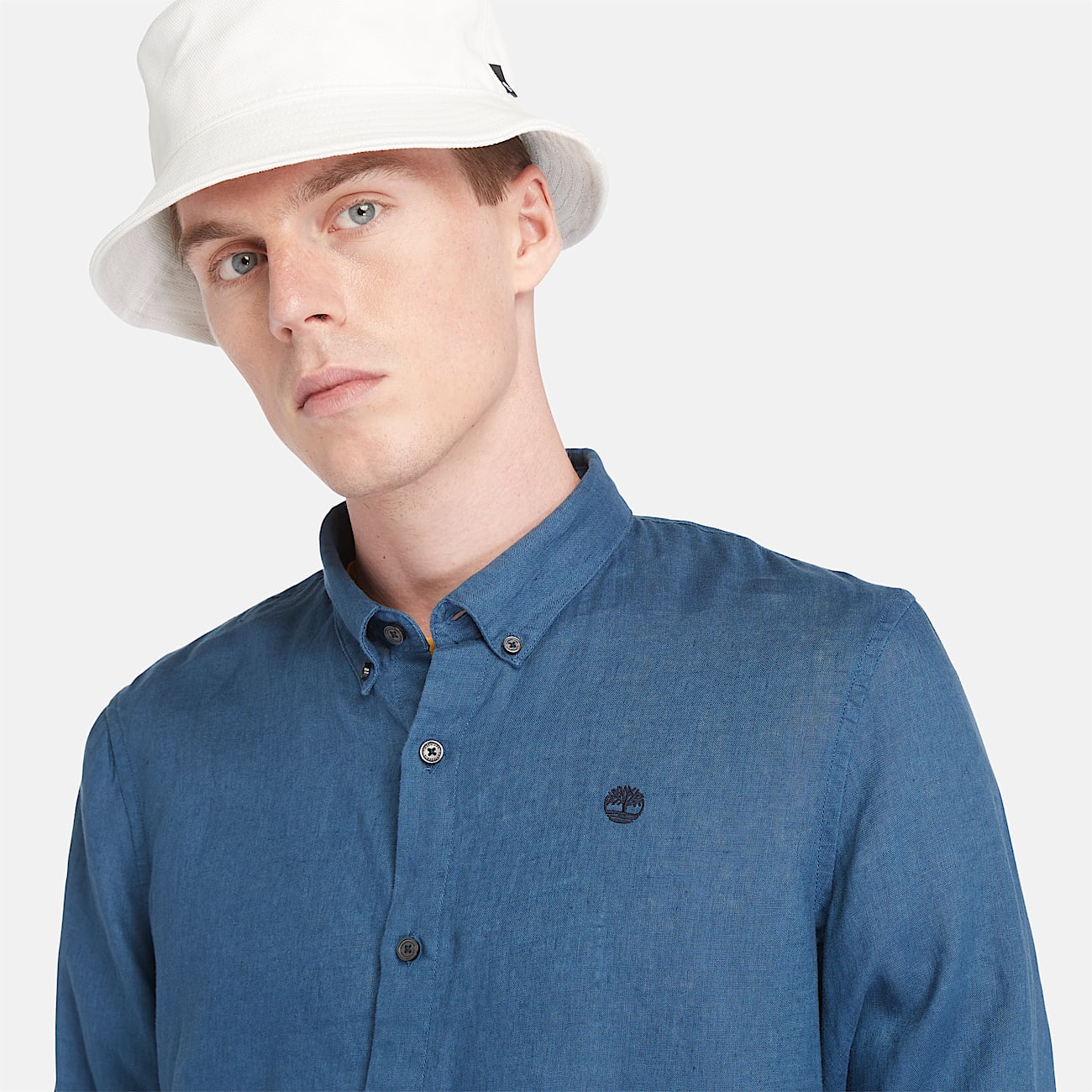 Mill Brook Linen Shirt for Men in Navy