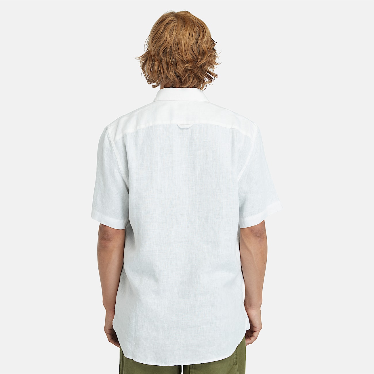 Camisa de Manga Curta em Linho Mill Brook para Homem em branco - 4