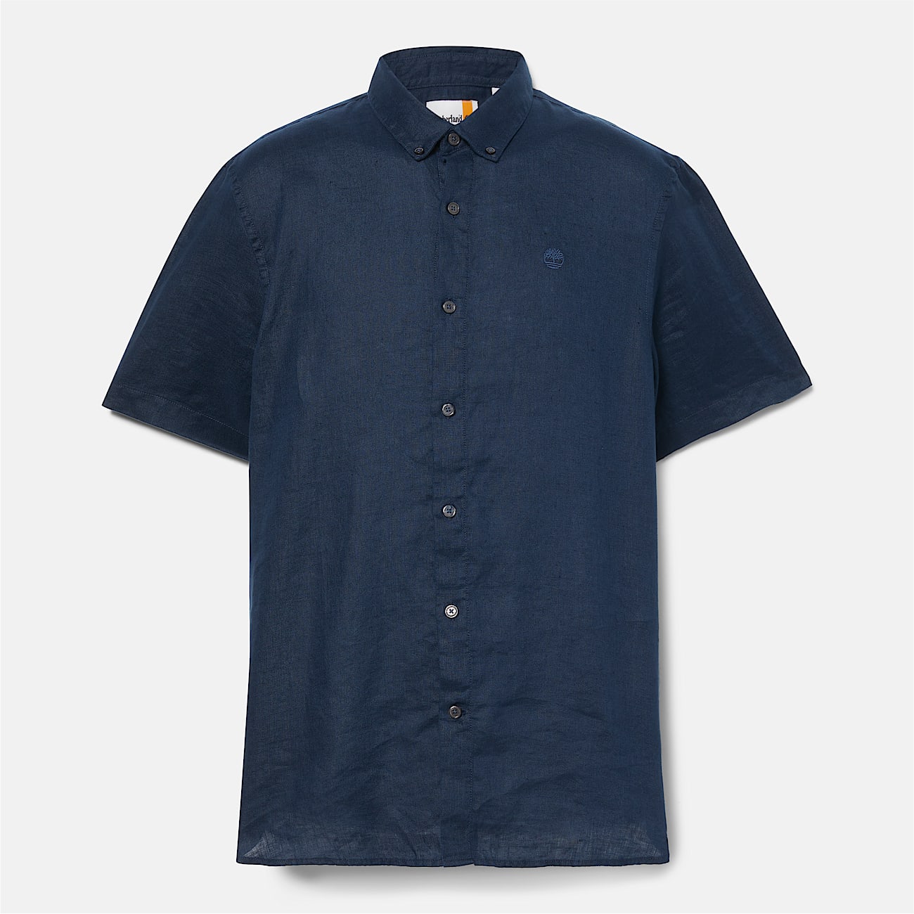 Mill Brook Linen Short-Sleeve Shirt for Men in Dark Blue