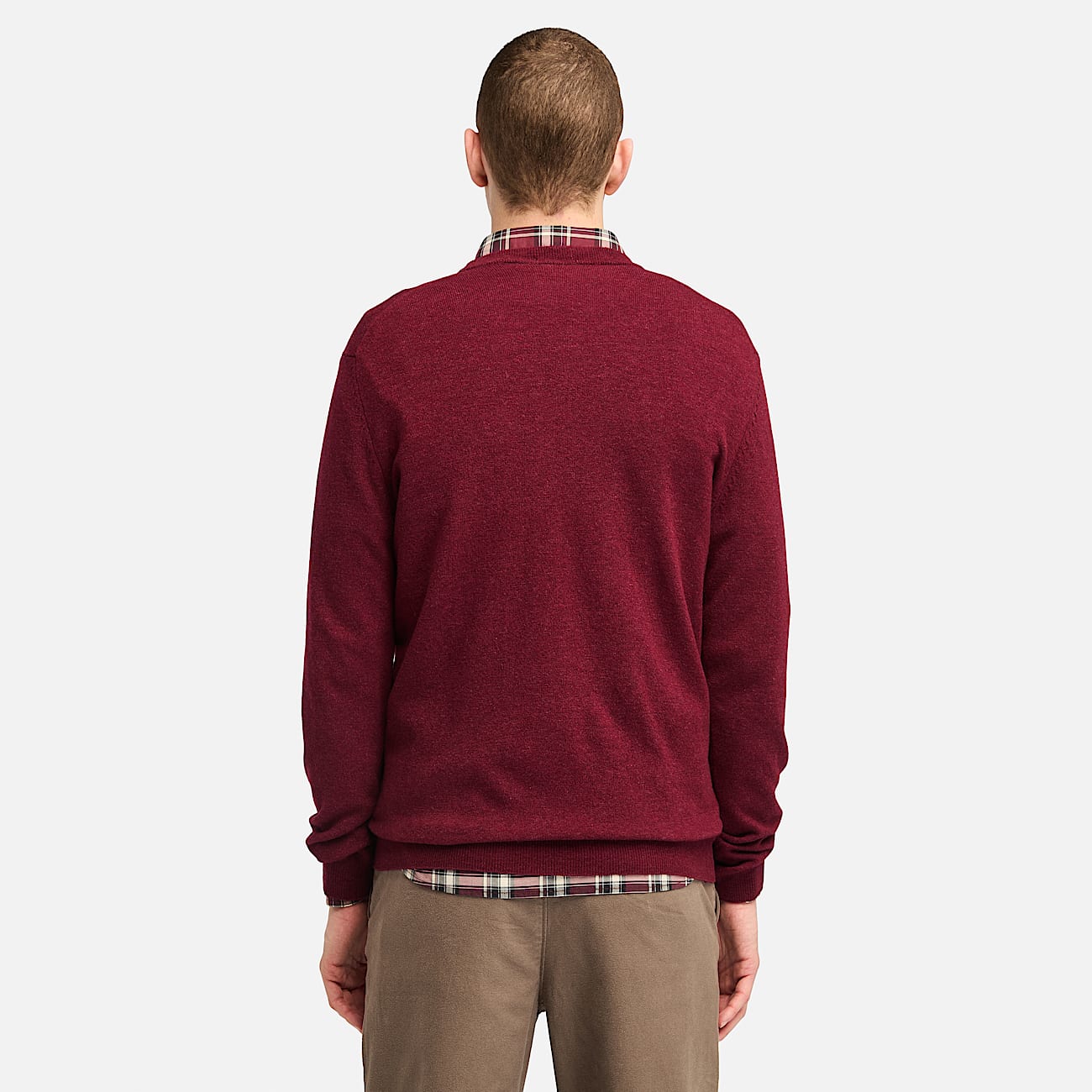 Cohas Brook Merino Crew Neck Jumper for Men in Red