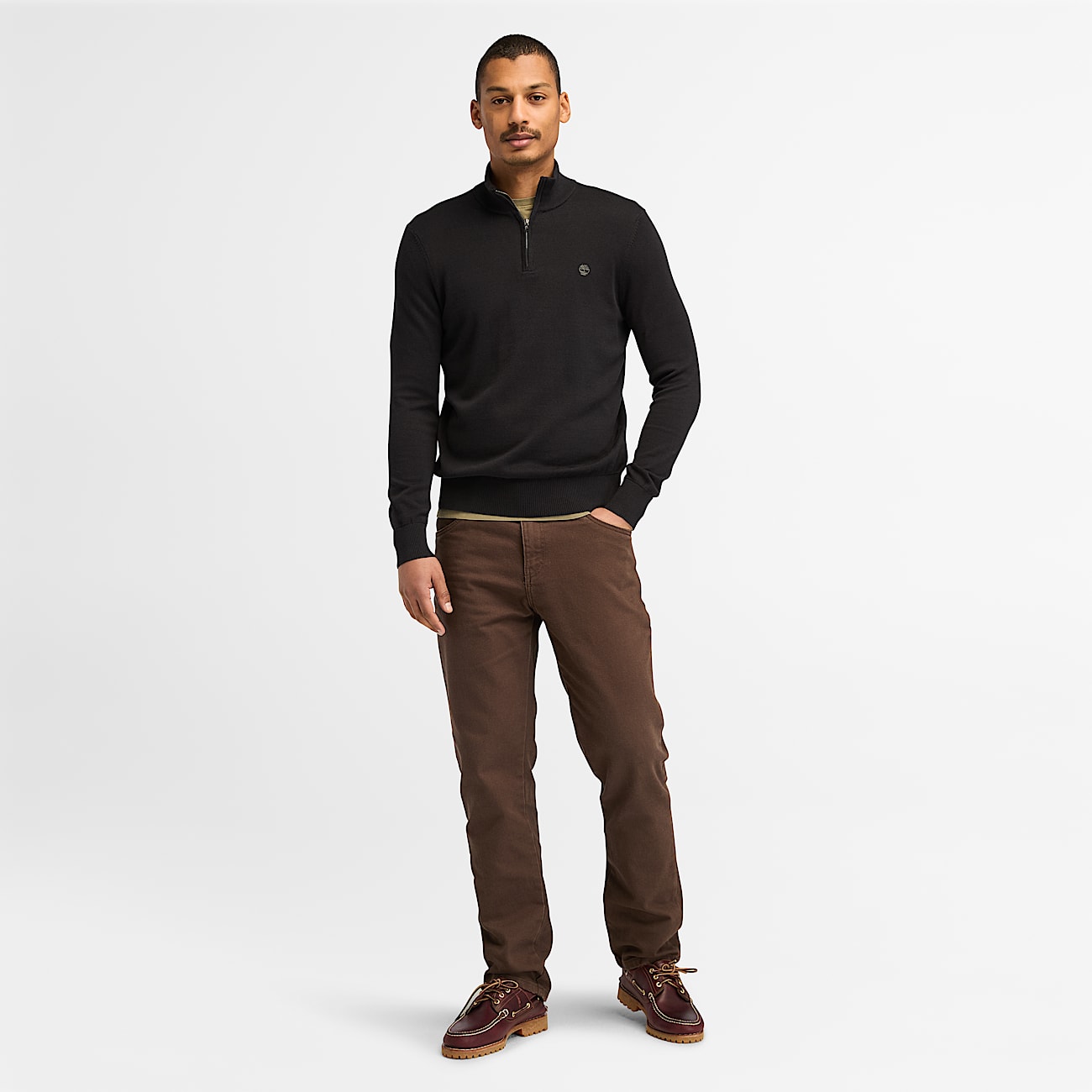 Williams River Pullover mit 1/4-Reißverschluss für Herren in Dunkelblau - 2