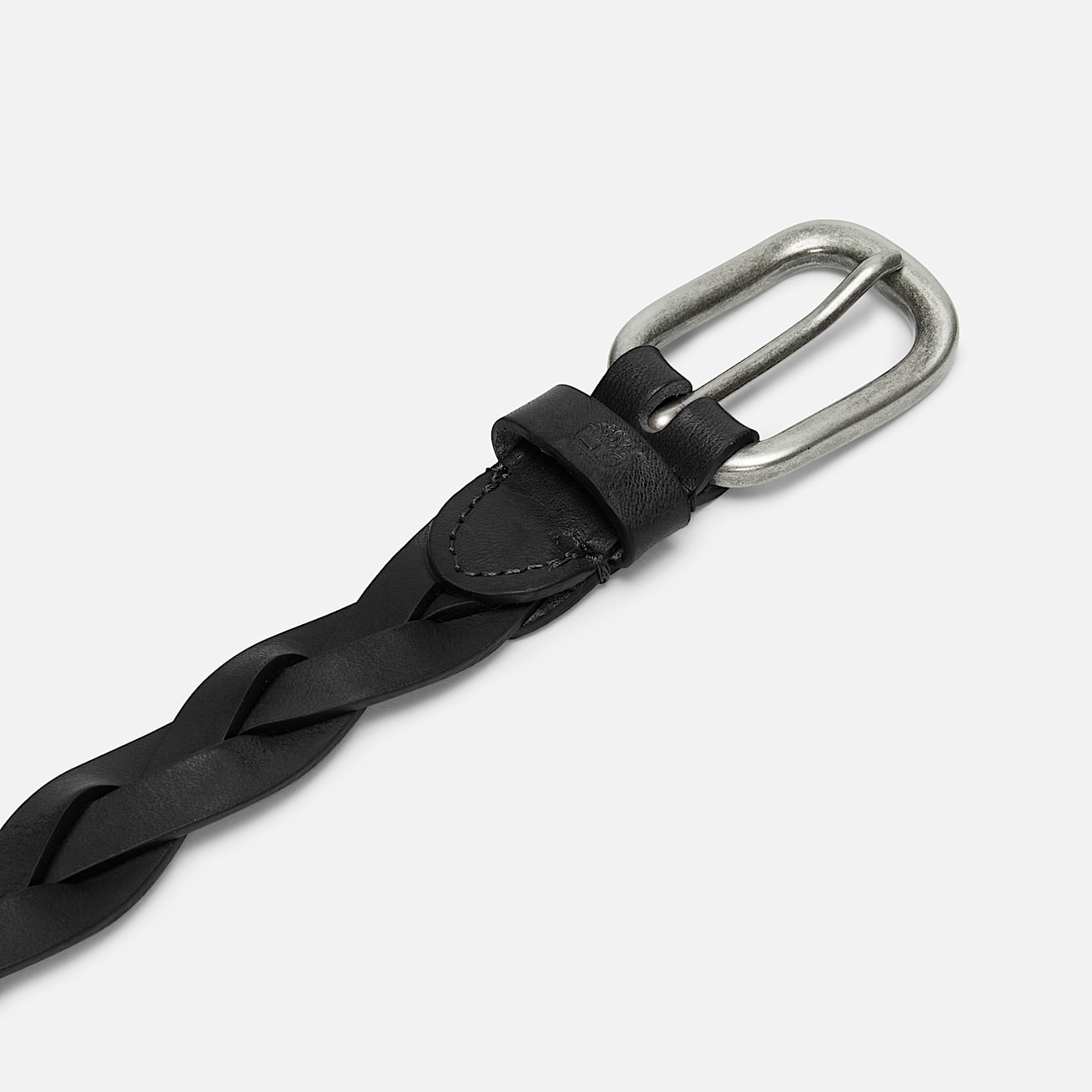Geflochtener 25 mm Ledergürtel für Damen in Schwarz