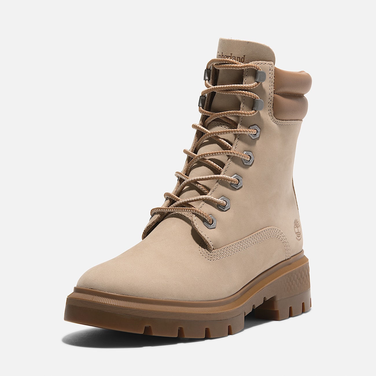 Halbhoher wasserdichter Cortina Valley Boot zum Schnüren für Damen in Hellbeige