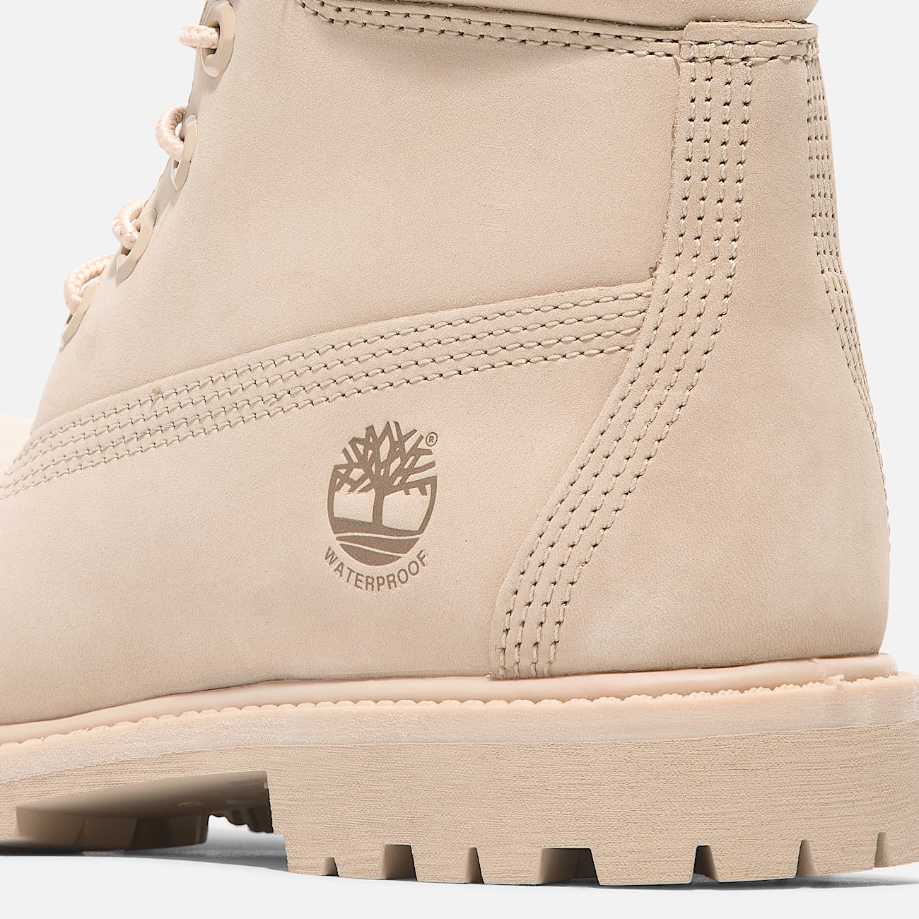 Timberland® Premium 6-Inch Lace Up Waterproof Boot for Women in Beige