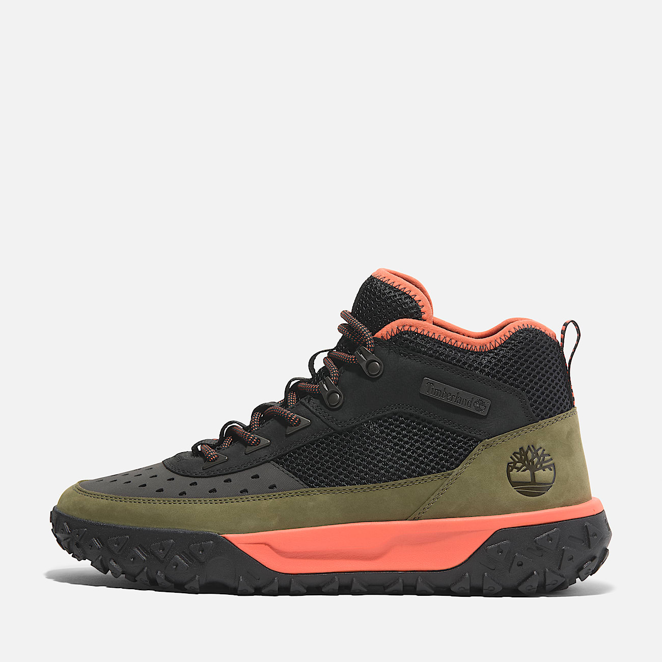 Halbhoher GreenStride™ Motion 6 Wanderstiefel zum Schnüren für Herren in Schwarz/Grün