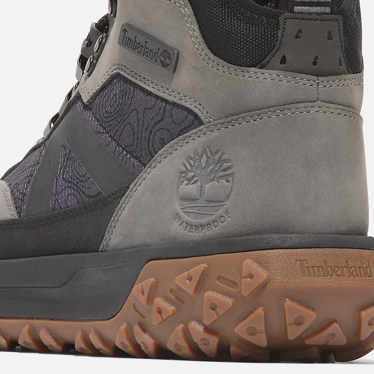 GreenStride™ Motion 6 Halfhoge Waterdichte Wandelsneaker met veters voor heren in grijs - 7