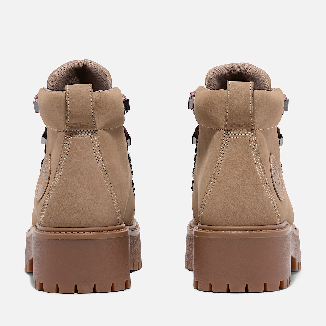 Chaussures de randonnée à plateforme et lacets Stone Street pour femme en beige