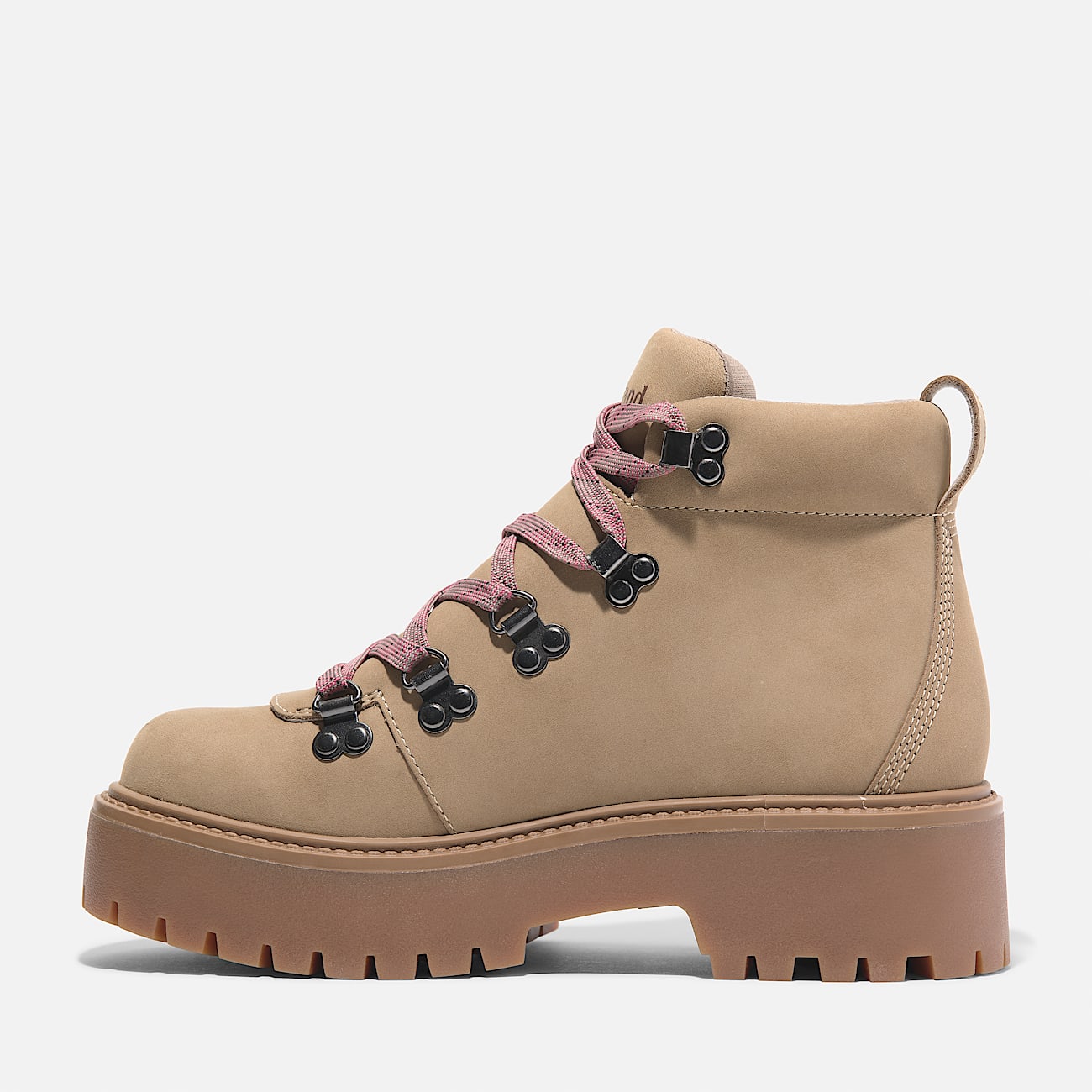 Chaussures de randonnée à plateforme et lacets Stone Street pour femme en beige