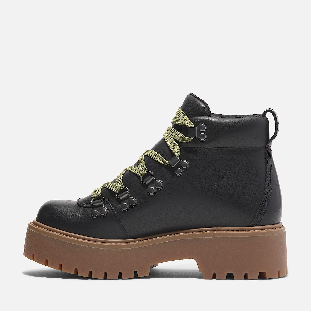 Stone Street Lace-up Platform Hiker for Women in Black