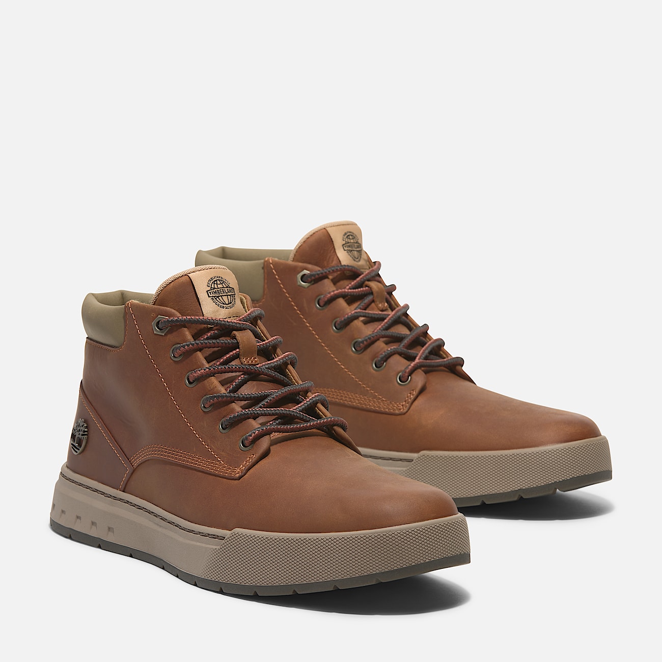 Maple Grove Mid Lace-Up Trainer for Men in Orange
