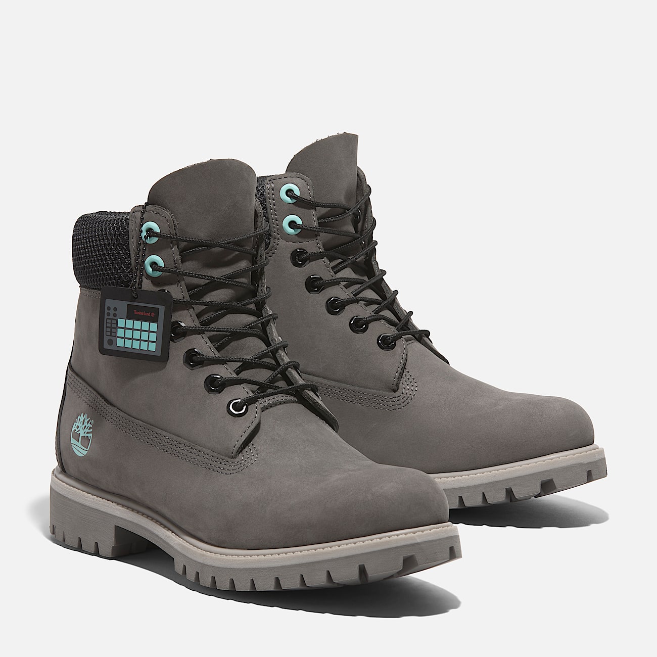 Timberland Premium 6 Inch Lace Up Waterproof Boot For Men In Light Grey