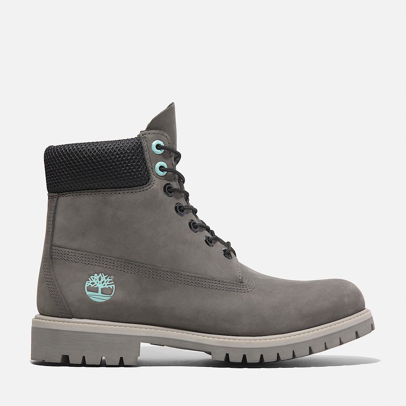 Timberland Premium 6 Inch Lace Up Waterproof Boot For Men In Light Grey