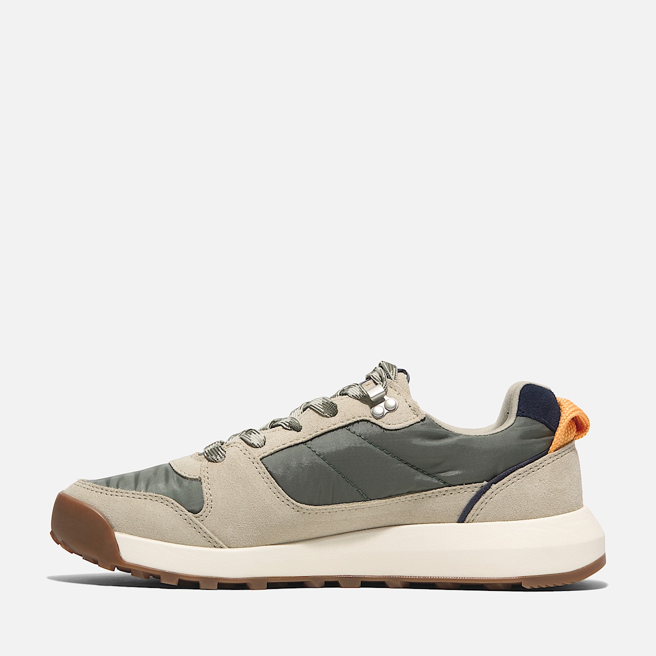 Retro Swift Low Lace-Up Trainer for Women in Dark Green & Beige