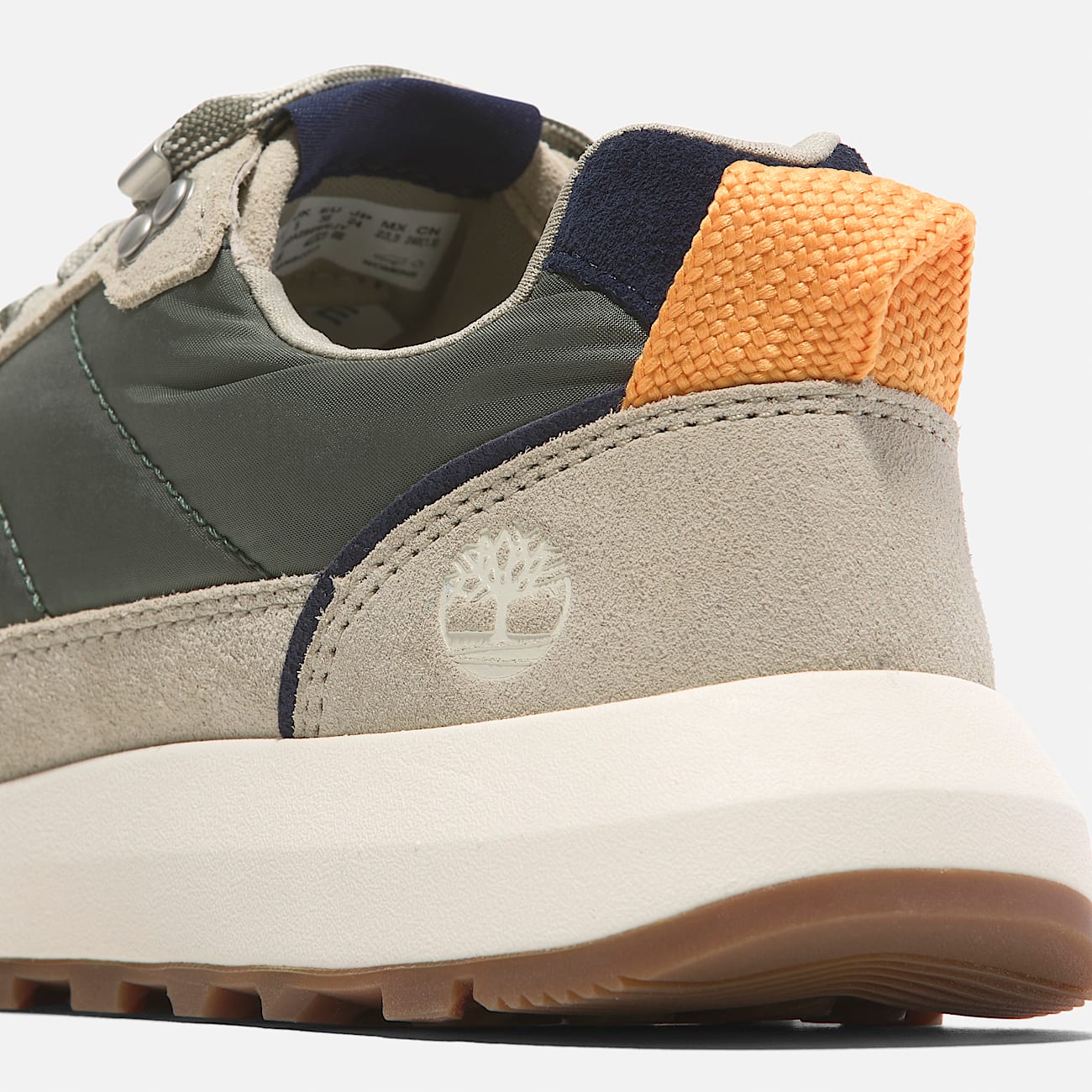 Retro Swift Low Lace-Up Trainer for Women in Dark Green & Beige