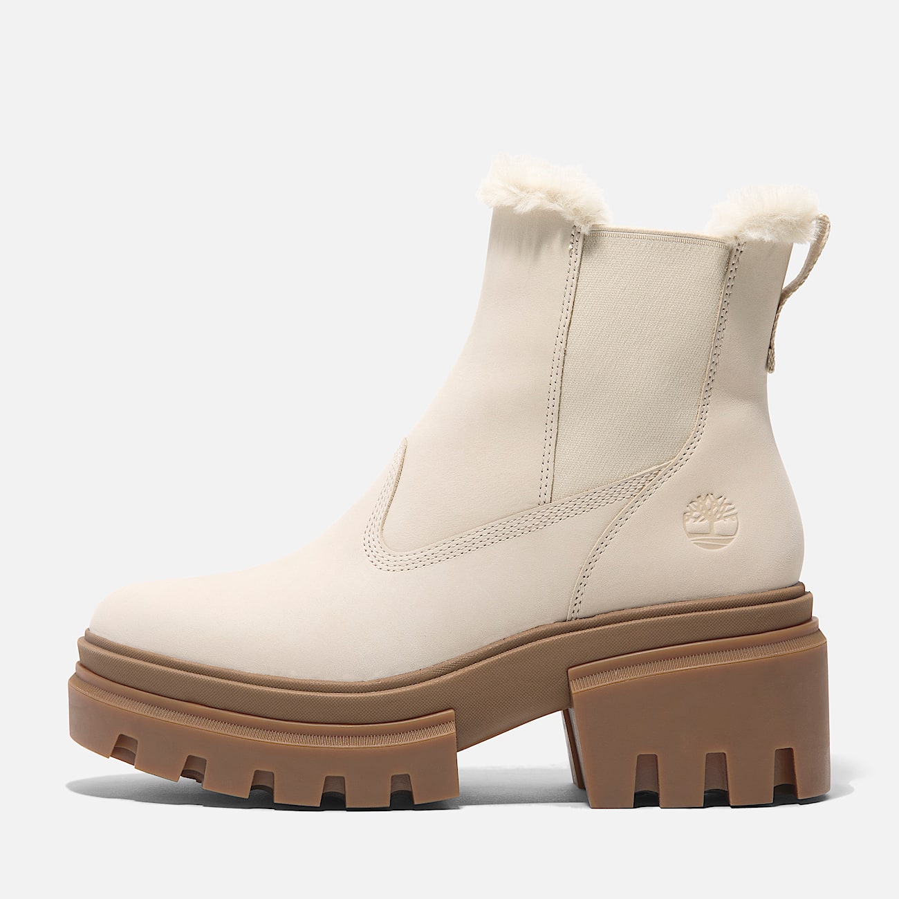 Everleigh Halfhoge Boot met warme voering voor dames in wit