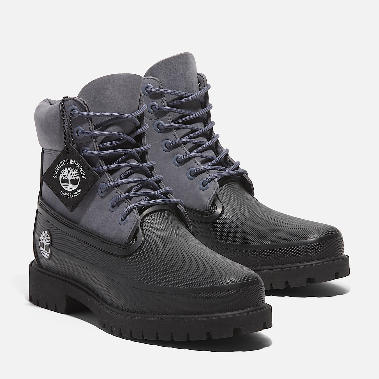 Wasserdichter Timberland® Heritage 6-Inch-Boot zum Schüren für Herren in Schwarz/Blau