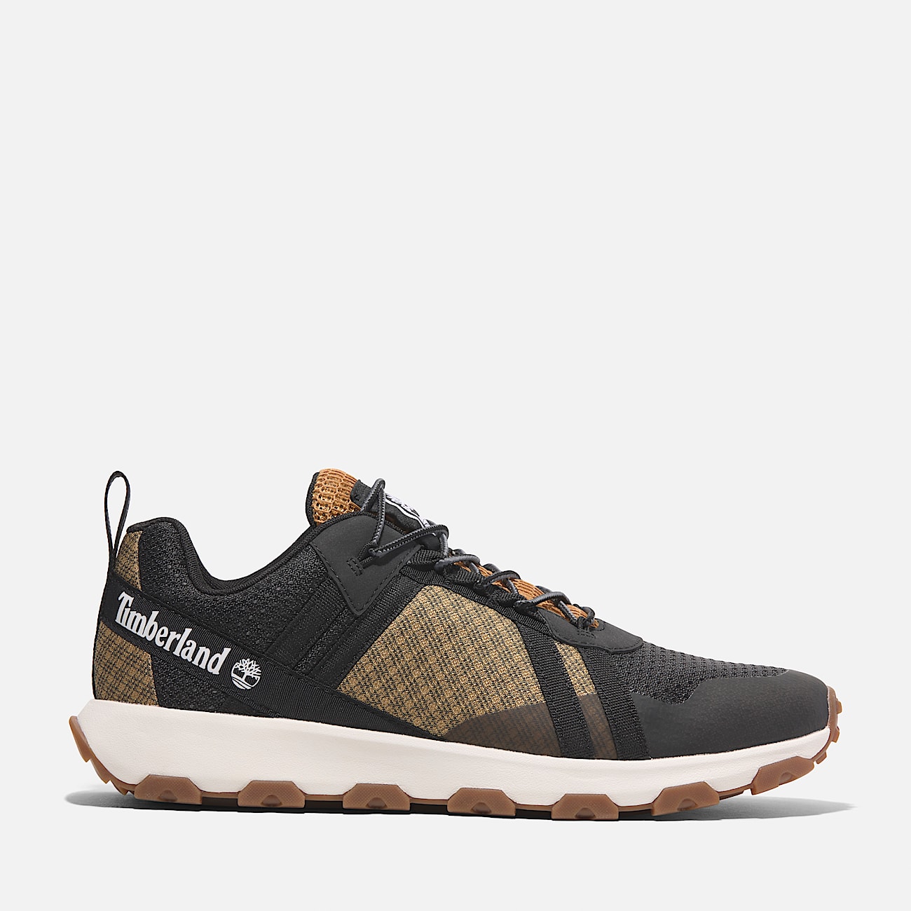 Sneaker Bassa Stringata Impermeabile Winsor da Uomo in colore nero e giallo - 1