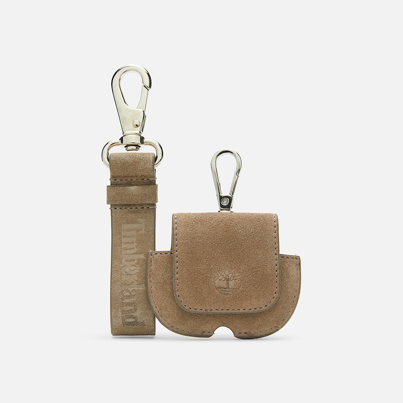 Key Ring and AirPods™ Suede Case Gift Set in Beige