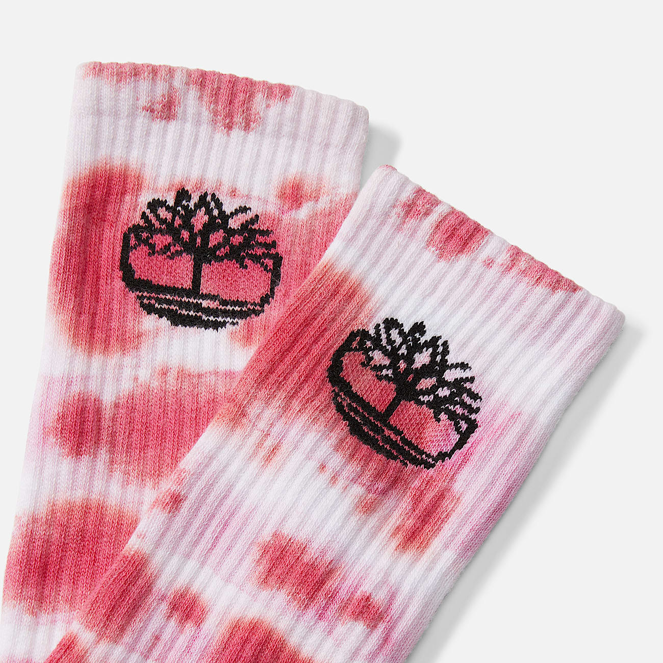 1 paire de chaussettes tie and dye Timberland® unisexes en rose - 2