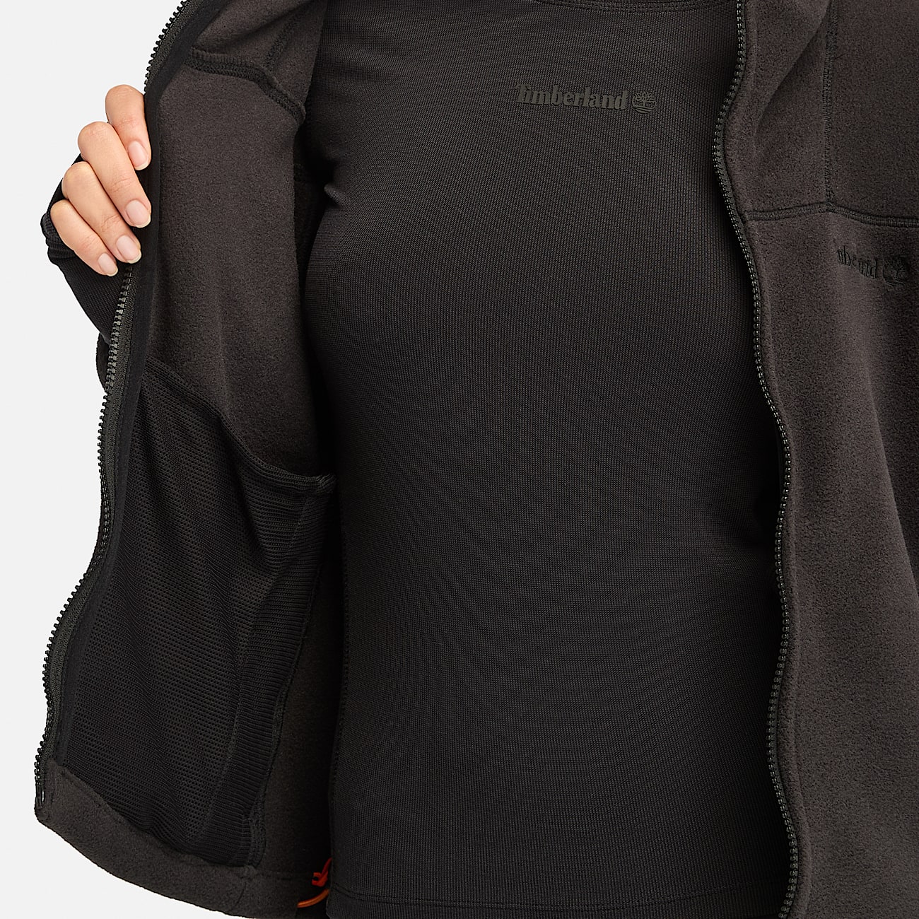 Polartec® Fleecejacke mit durchgehendem Reißverschluss für Damen in Schwarz - 4