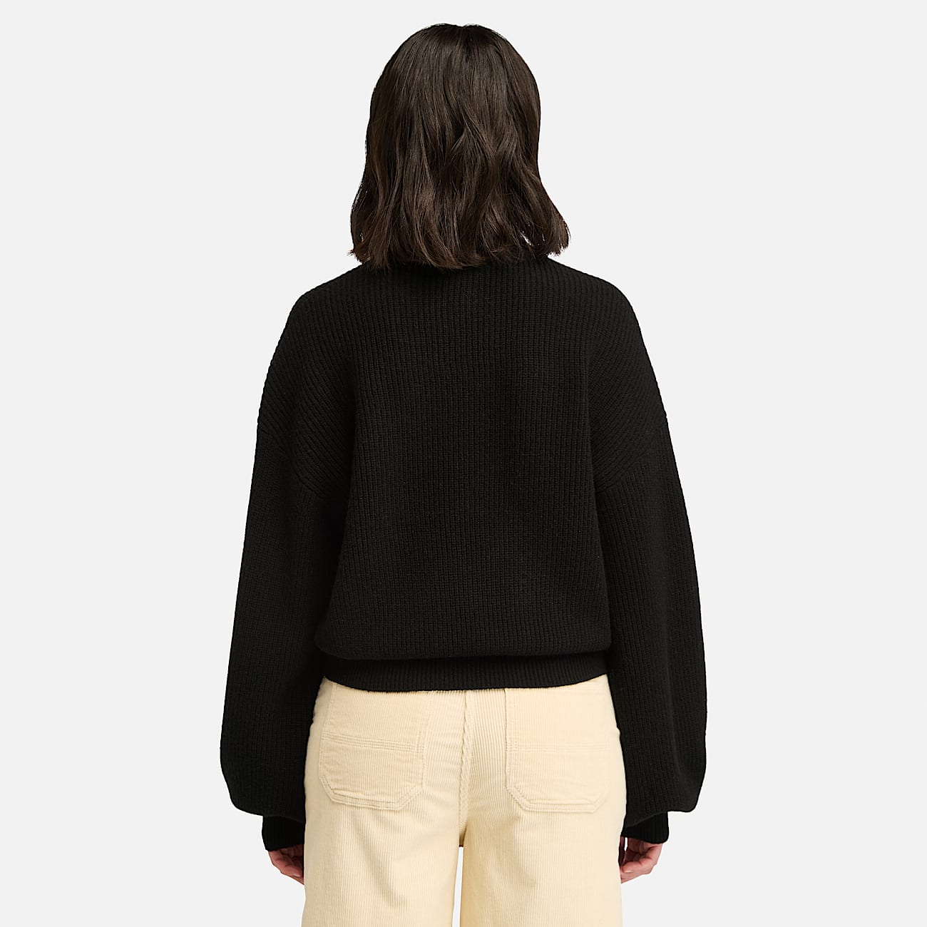 Maglione Girocollo in Misto Lana da Donna in colore nero - 4