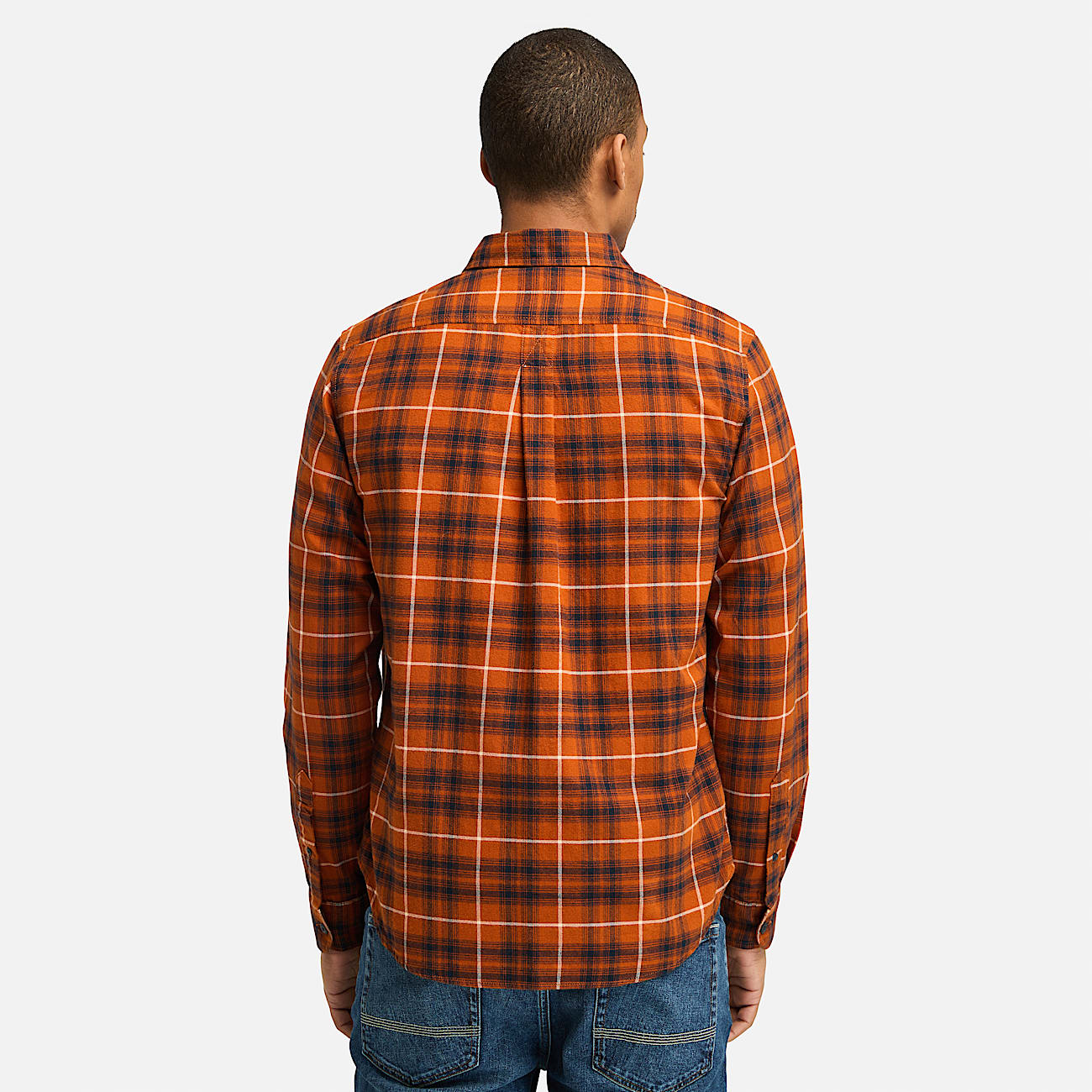 Camicia a Quadri con Tecnologia Solucell Air™ da Uomo in arancione