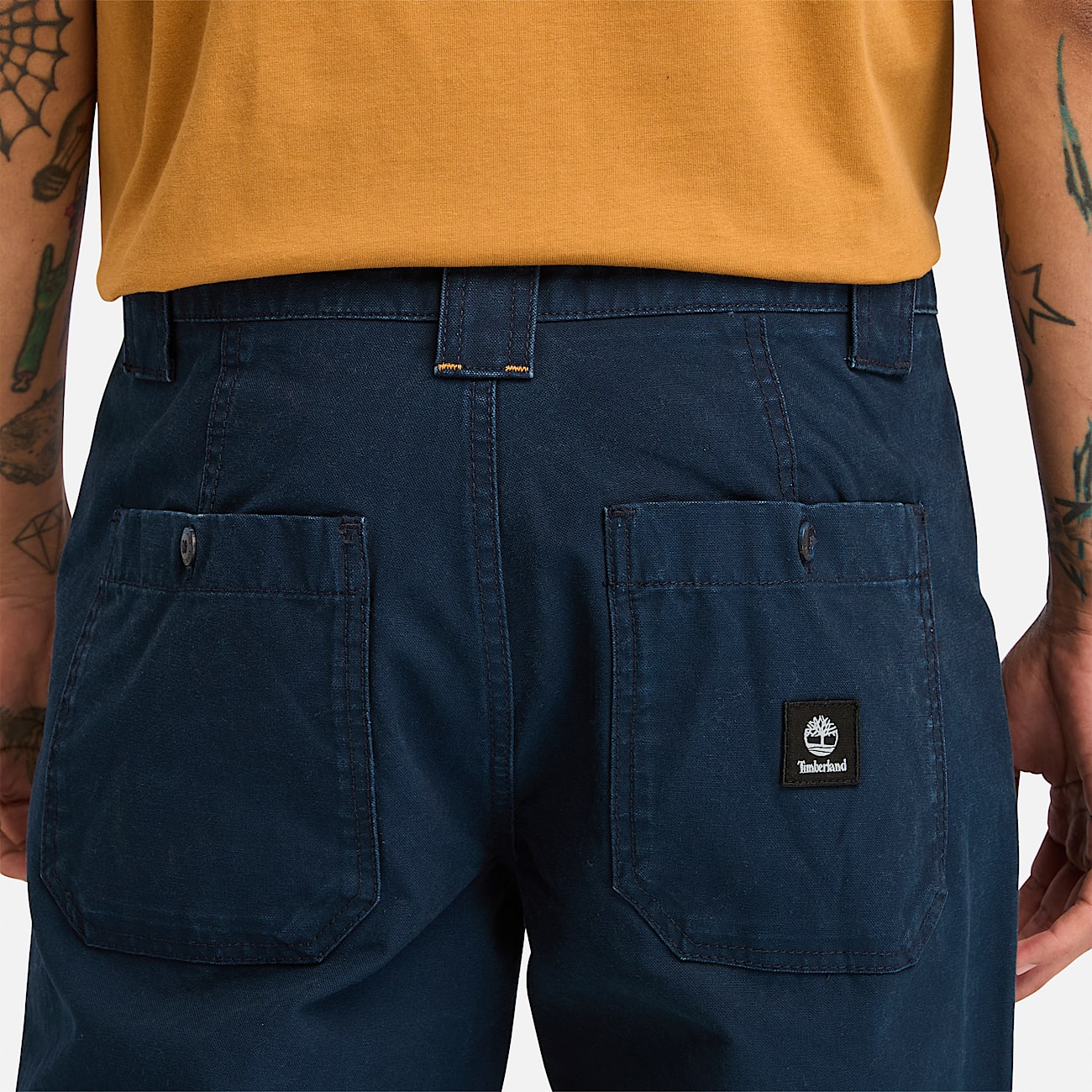 Pantalon en toile lavée légère Goffstown pour homme en bleu foncé