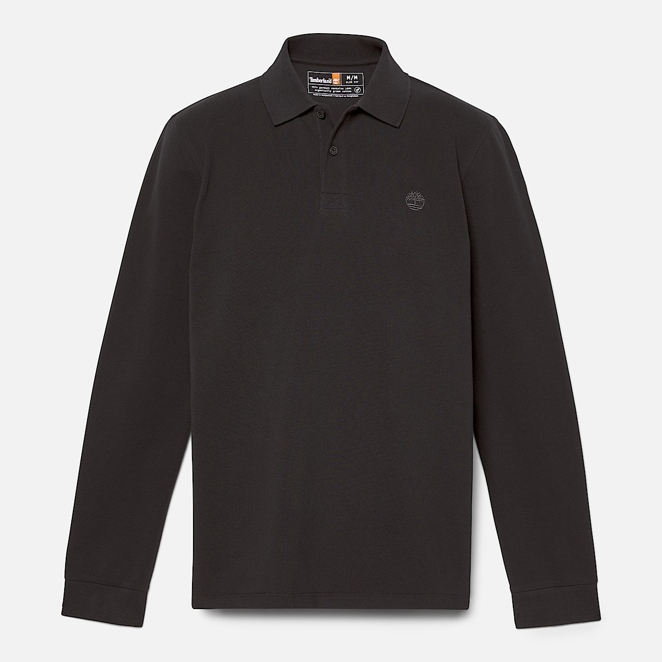 Polo de piqué de manga larga Millers River para hombre en negro - 5