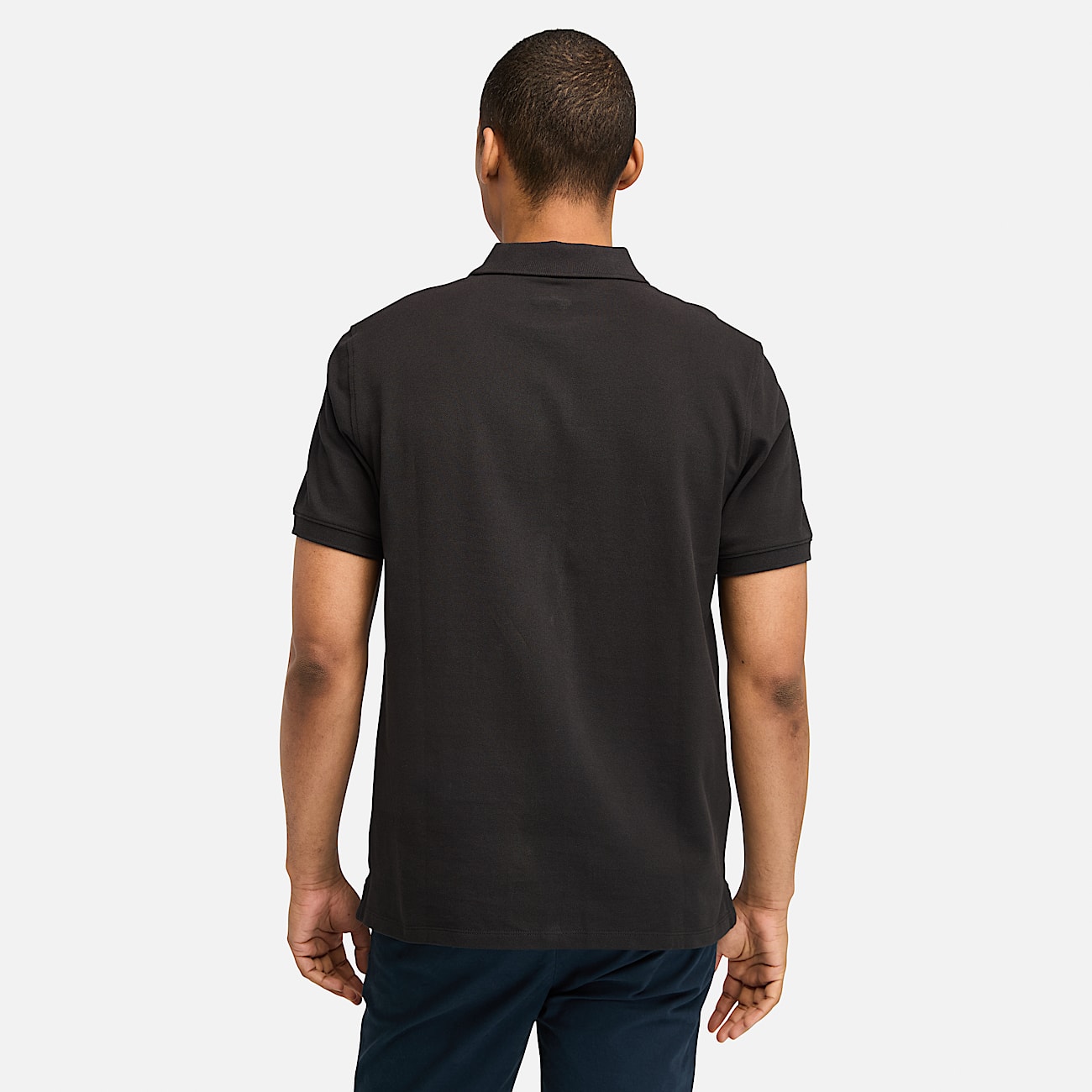 Polo em Piqué de Manga Curta Millers River para Homem em preto - 4