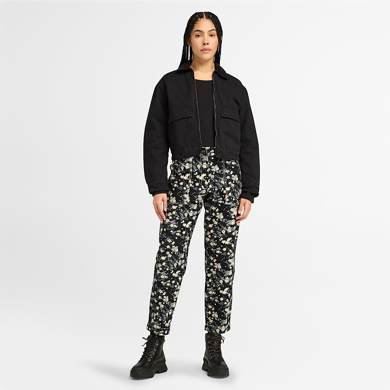 Printed Trouser for Women in Black/Beige