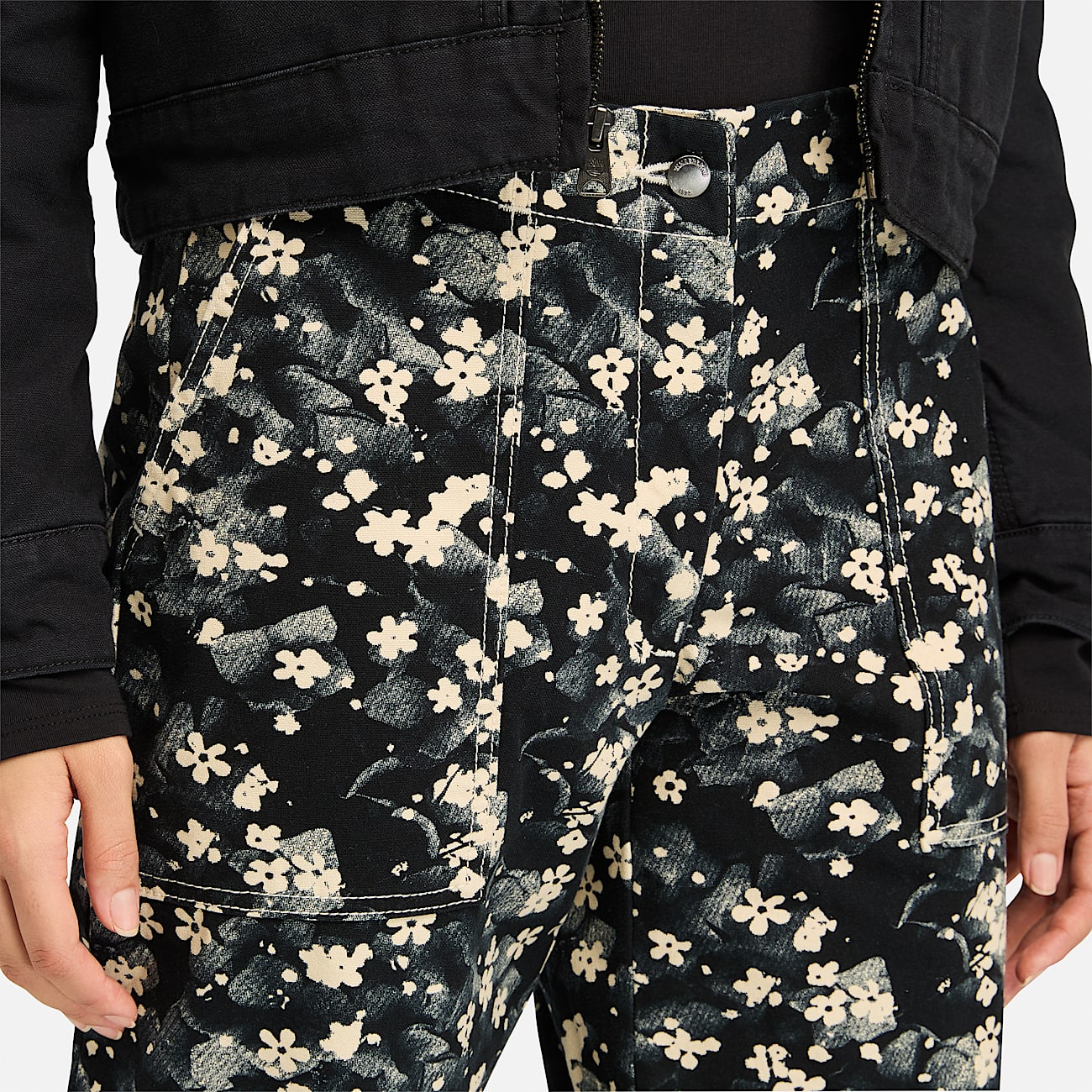 Printed Trouser for Women in Black/Beige