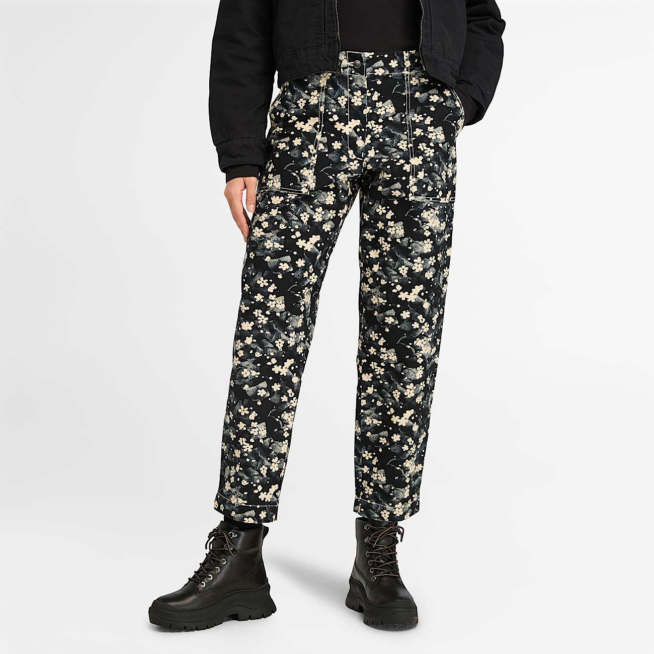 Printed Trouser for Women in Black/Beige