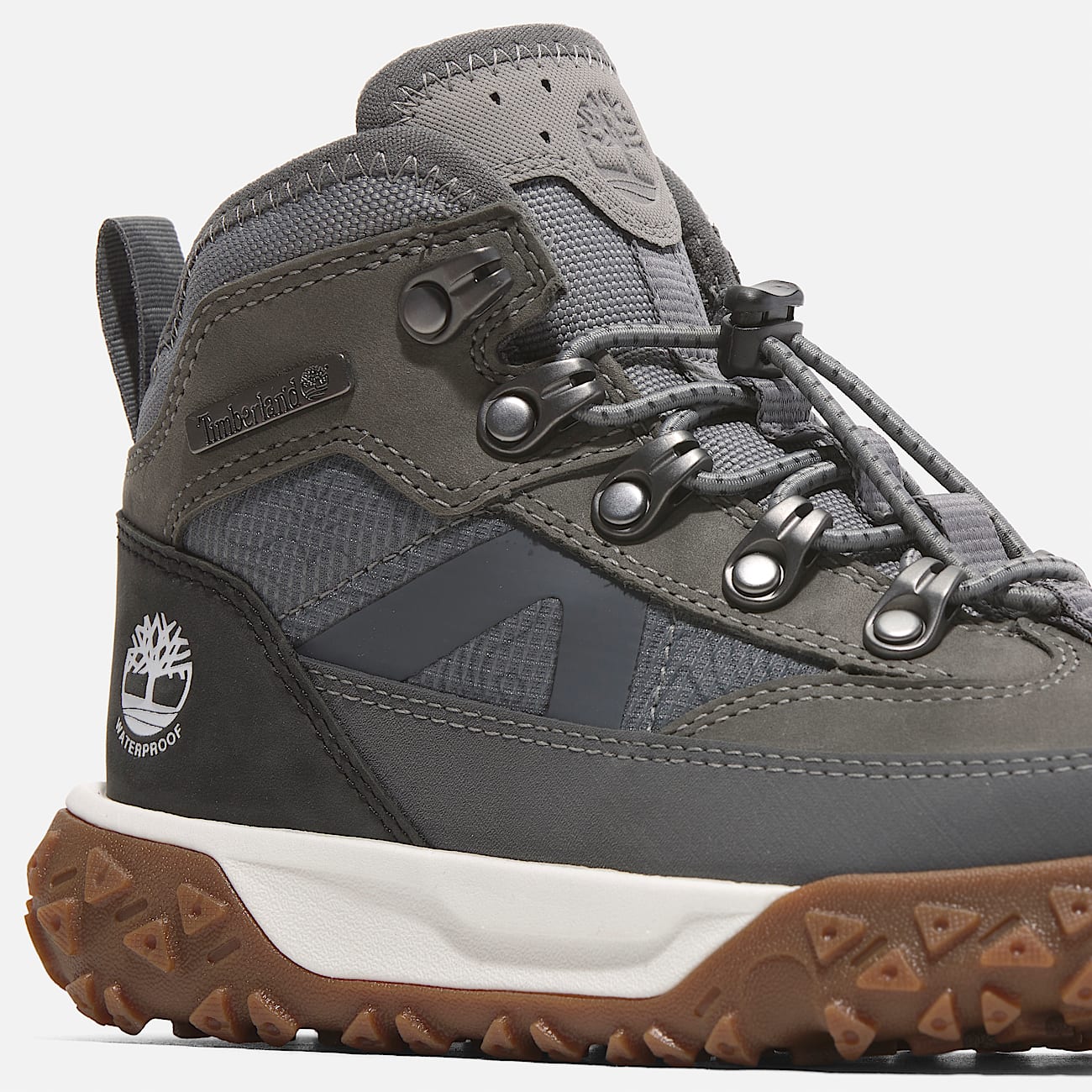 GreenStride™  Motion 6 Mid Bungee Waterproof Hiking Boot for Junior in Grey