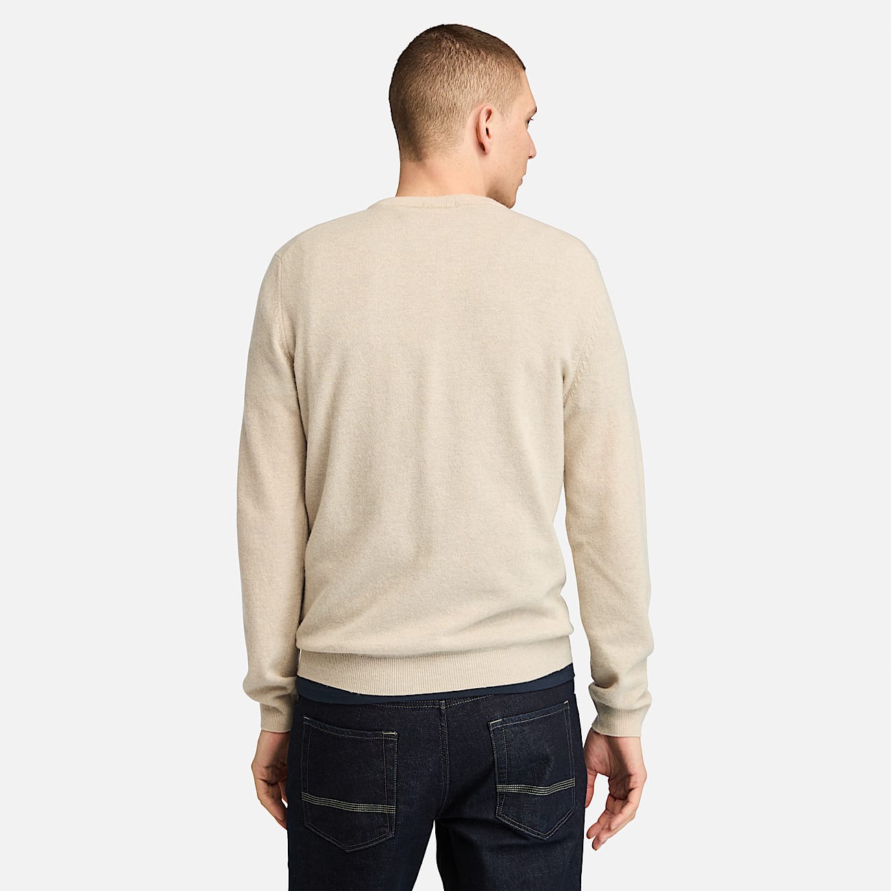 Maglione Girocollo in Lana Merino Cohas Brook da Uomo in beige - 4