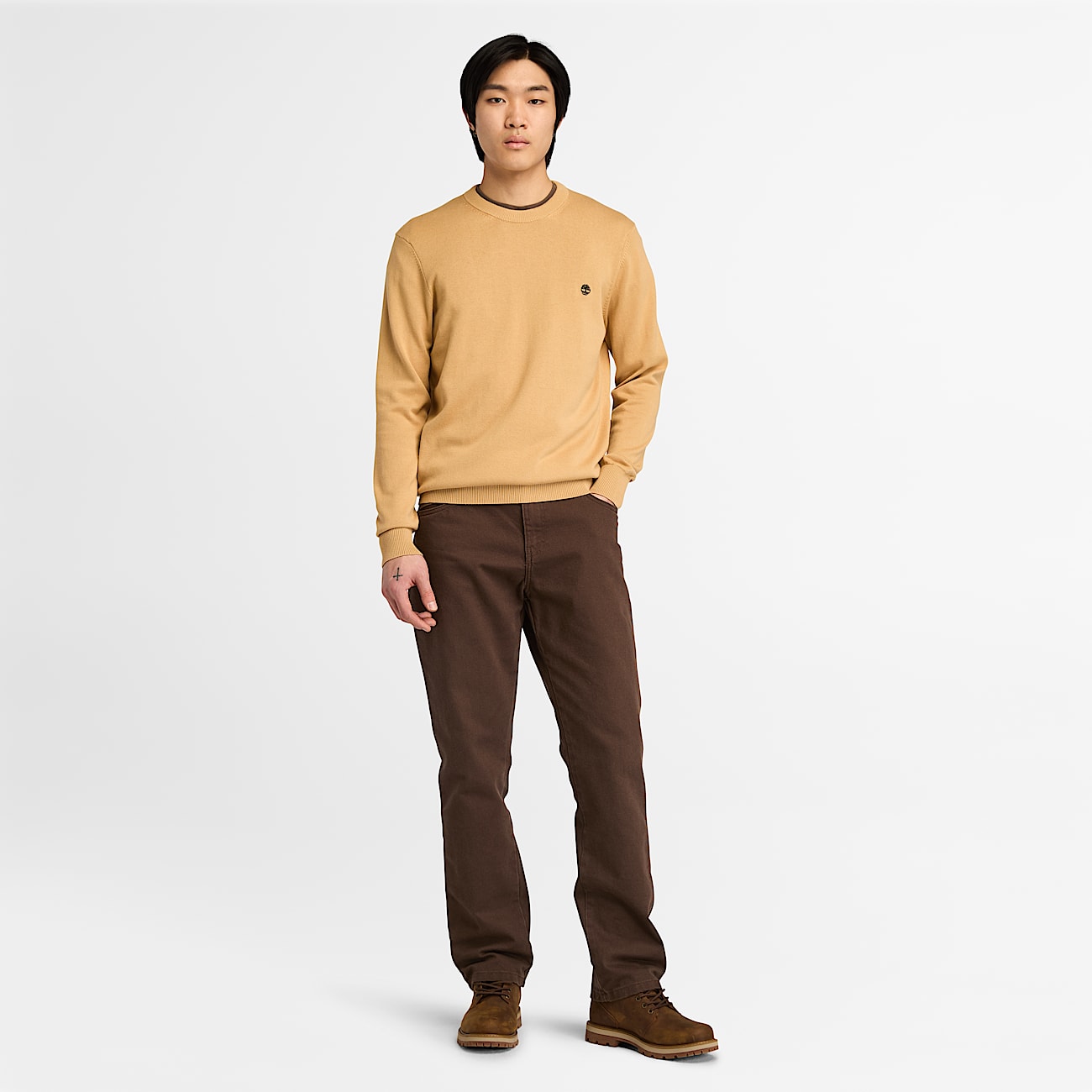 Camisola com Fios de Algodão Tingido Williams River para Homem em amarelo - 2
