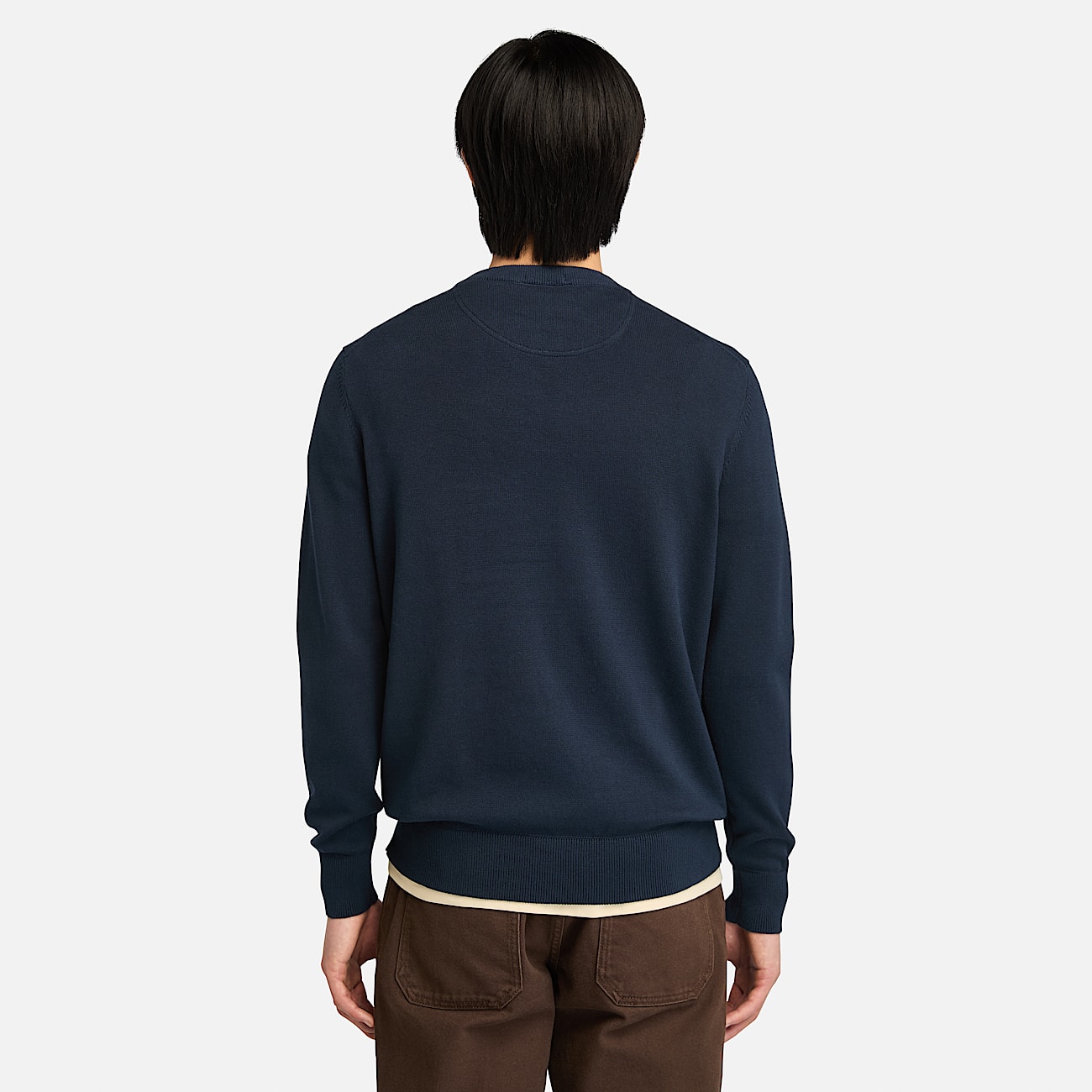 Maglione in Cotone Tinto in Filo Williams River da Uomo in blu scuro - 4