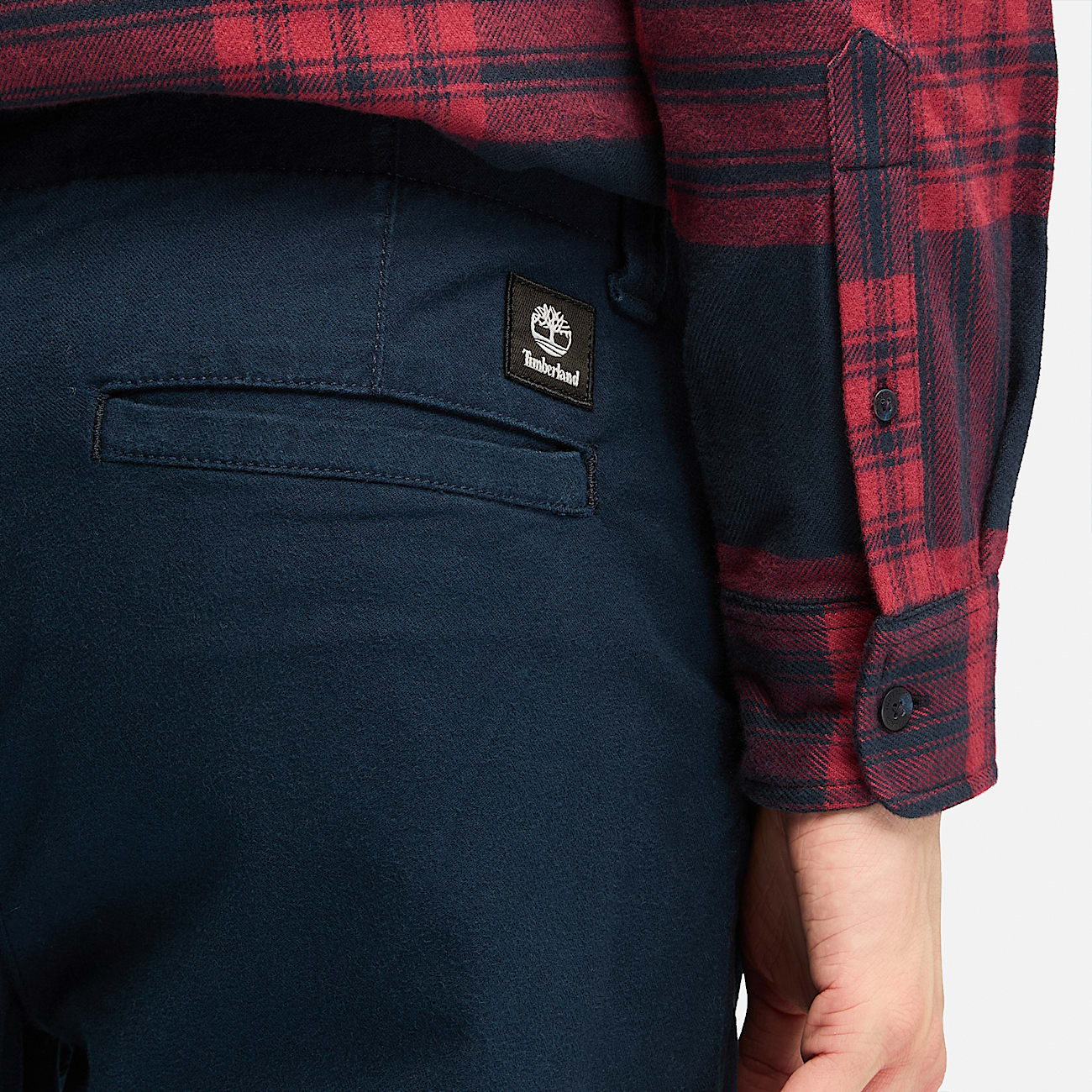 Claremont Brushed Twill Chino Trousers for Men in Dark Blue