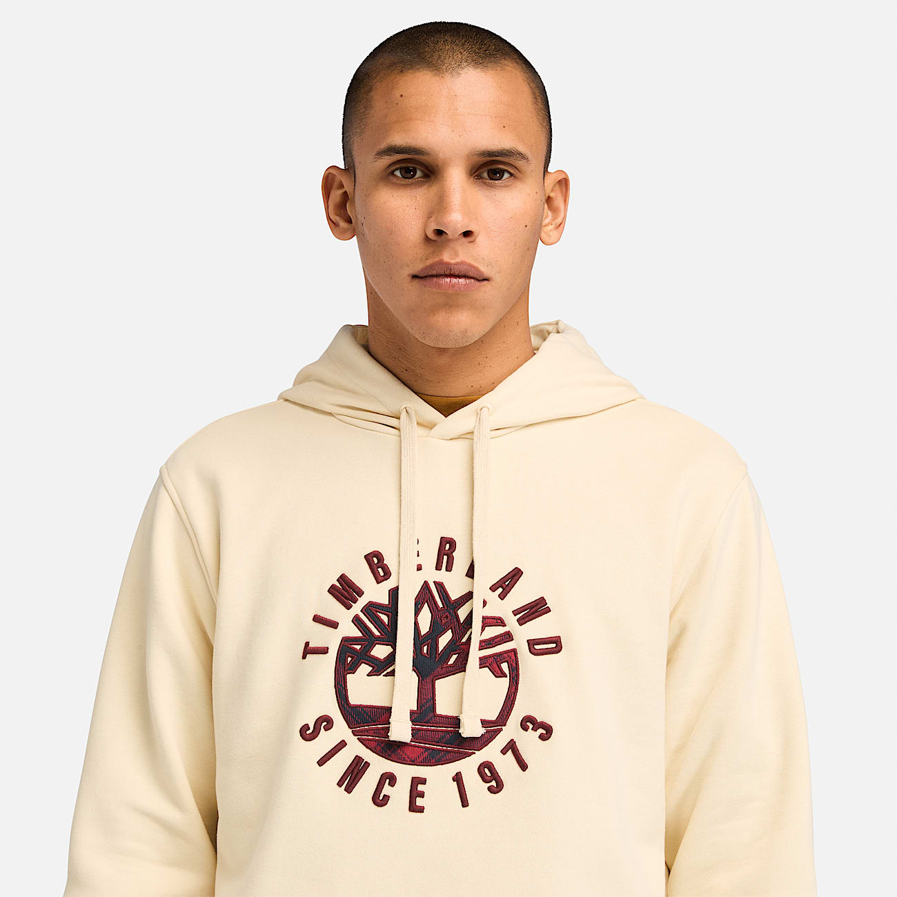 Sweat à capuche graphique Holiday pour homme en beige