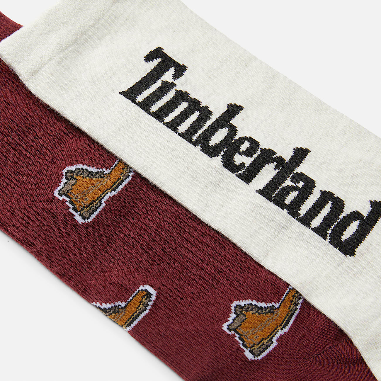 All Gender 2 Pair Pack All-over Print Crew Socks in Red - 2