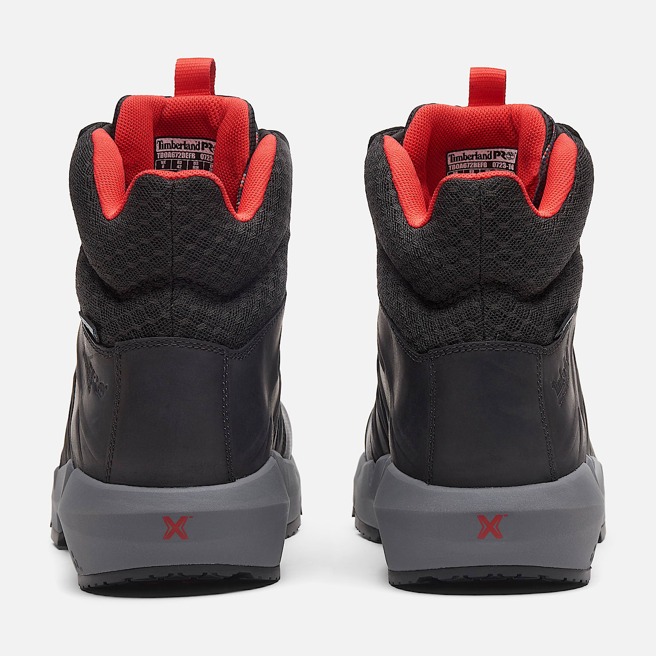 Wasserfester 6-Inch Morphix Arbeitsstiefel mit Zehenschutz aus Verbundwerkstoff für Herren in Schwarz/Rot