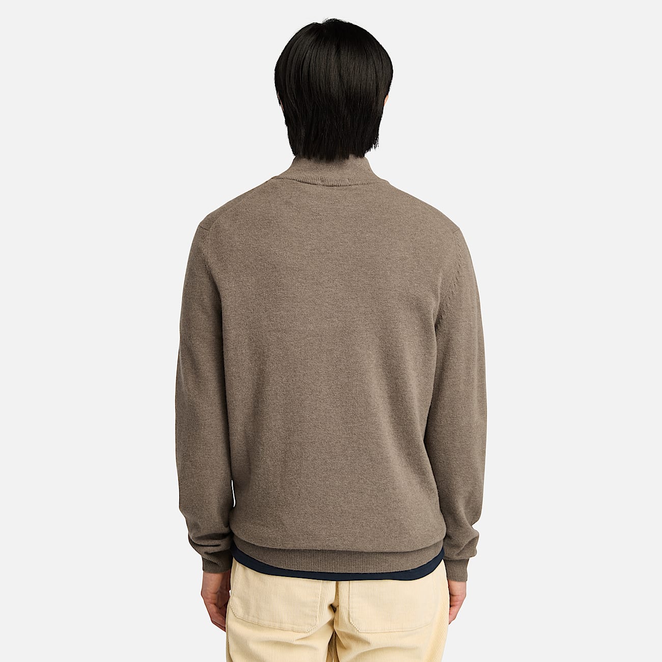 Cohas Brook Pullover aus Merinowolle mit 1/4-Reißverschluss für Herren in Braun - 4