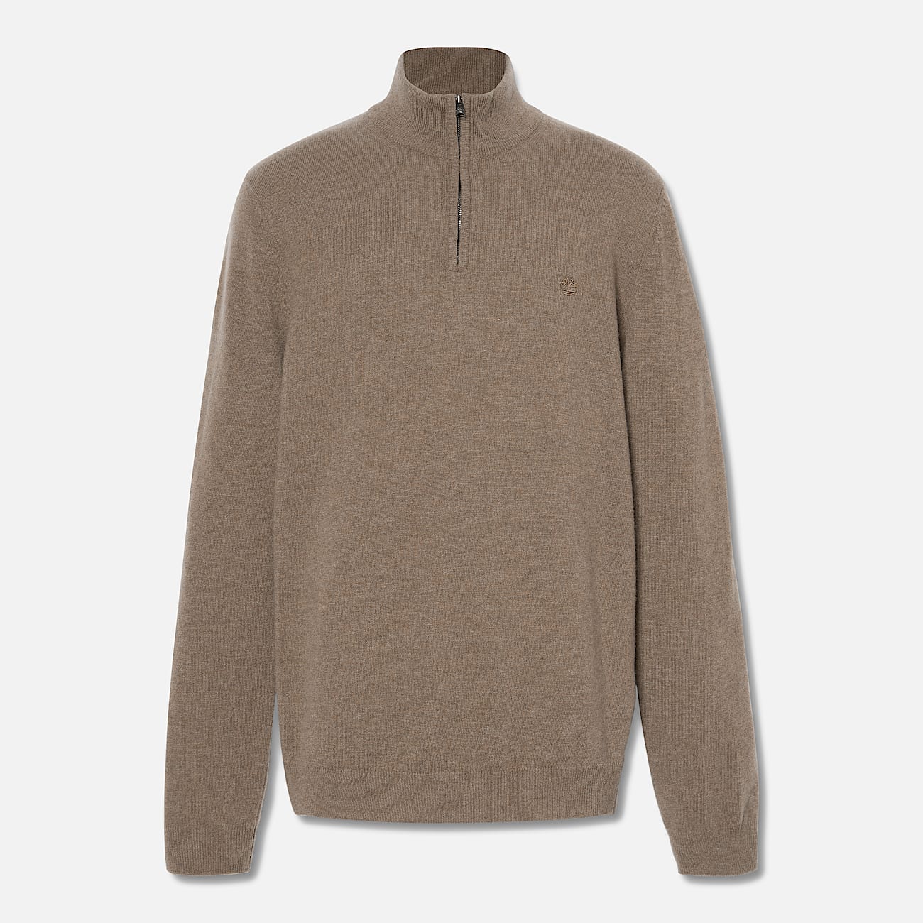 Cohas Brook Pullover aus Merinowolle mit 1/4-Reißverschluss für Herren in Braun - 5