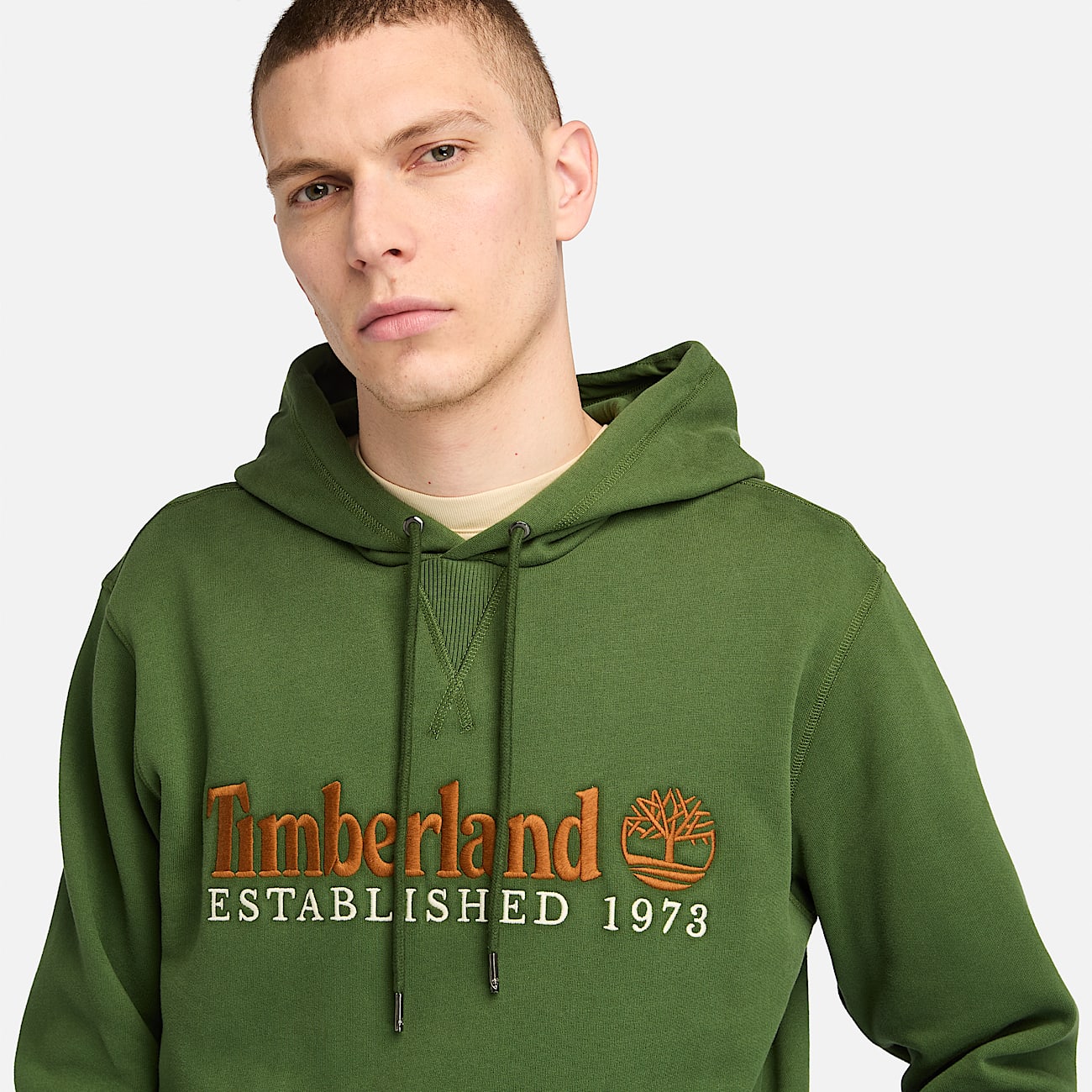 Sweat à capuche Established 1973 pour homme en vert foncé