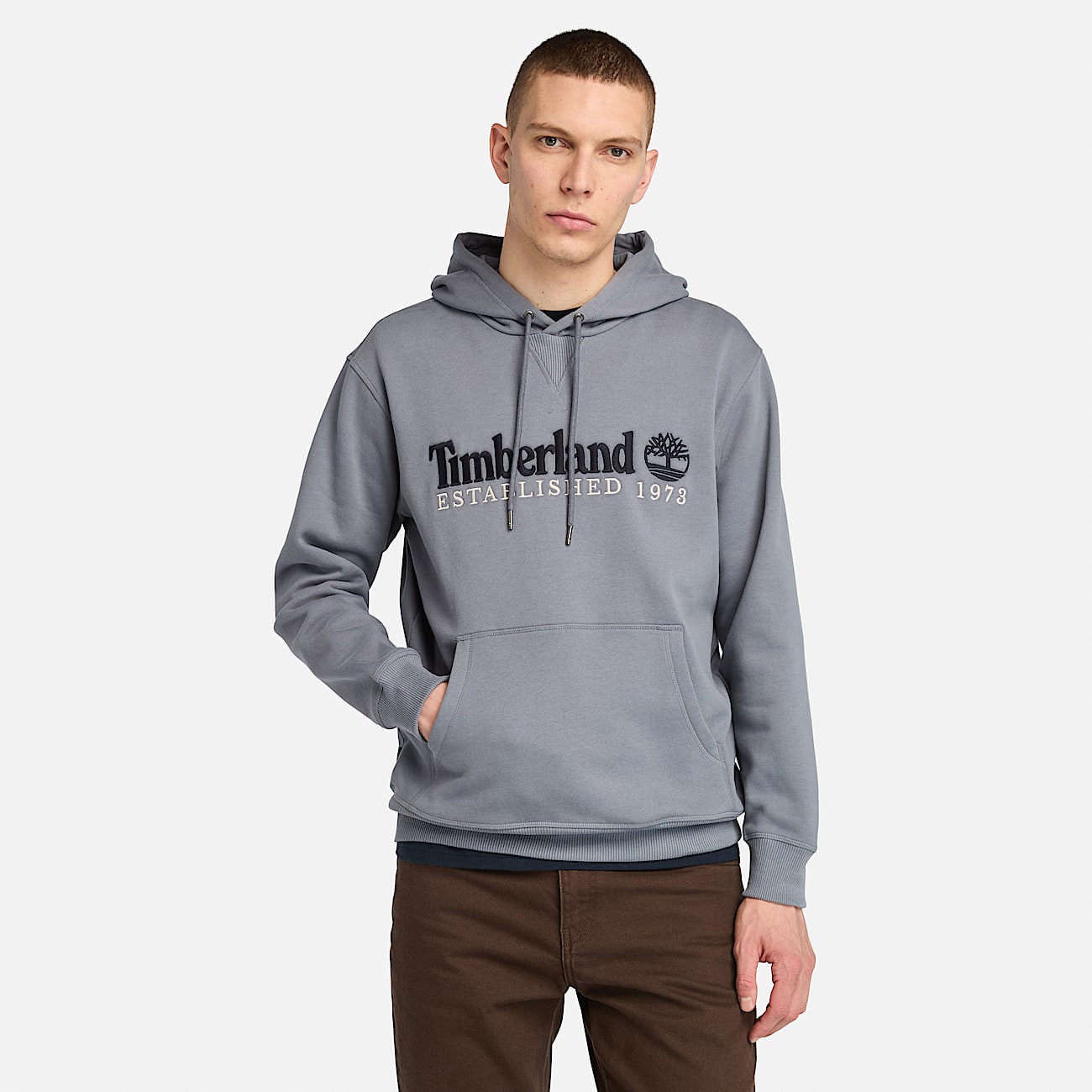 Established 1973 Hoodie für Herren in Grau